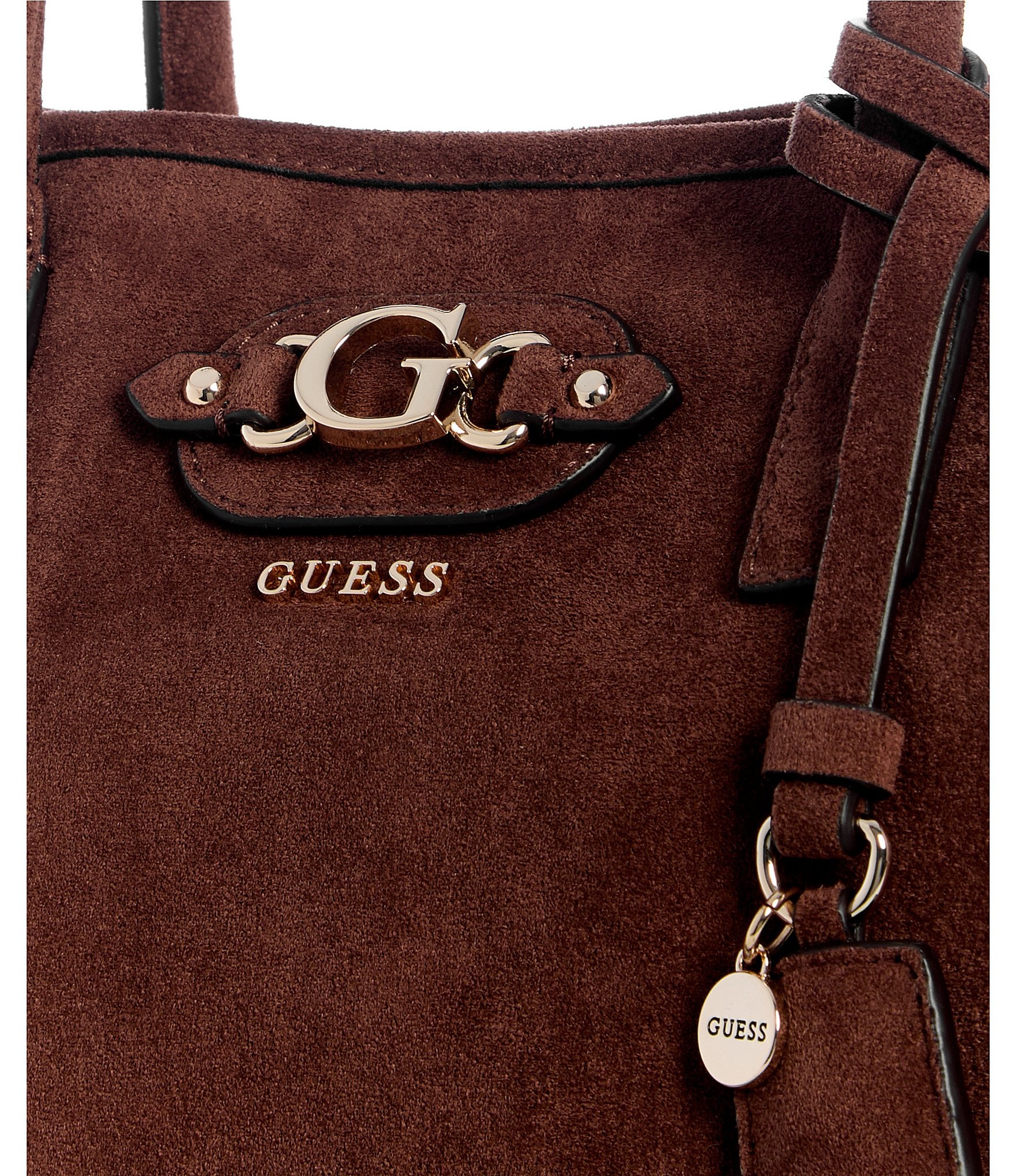 Guess Samantha Suede Girlfriend Satchel Bag