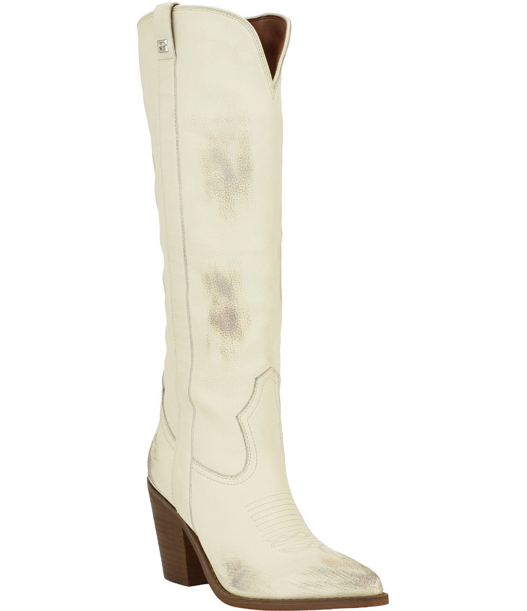 Guess Sashan 2 Distressed Leather Western Tall Boots