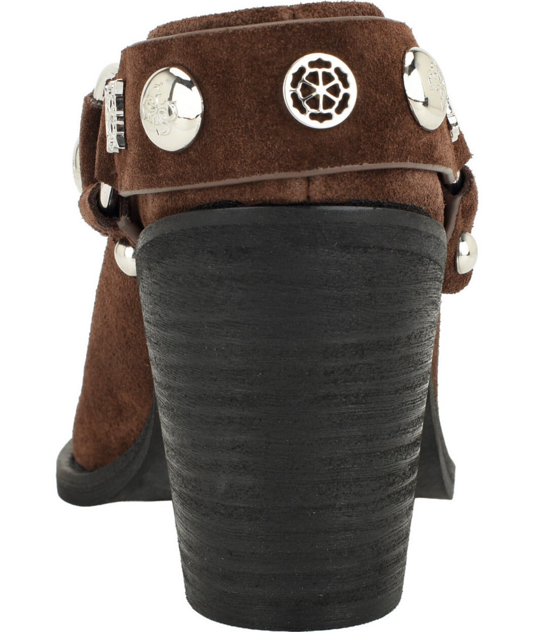 Guess Sashlin Suede Western Mules
