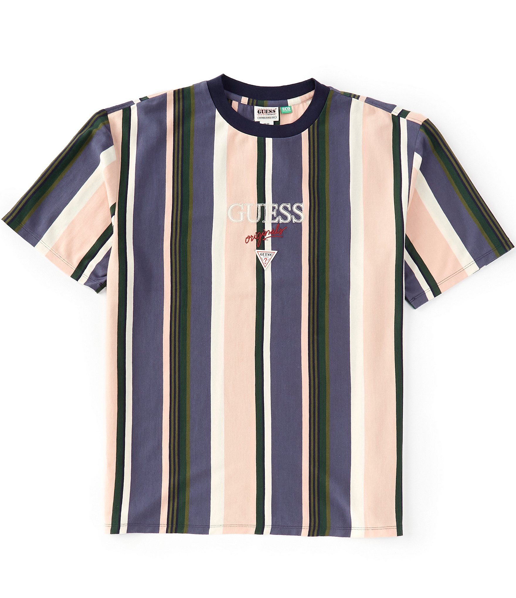 GUESS J Balvin X Men's Striped Logo T-Shirt - Macy's