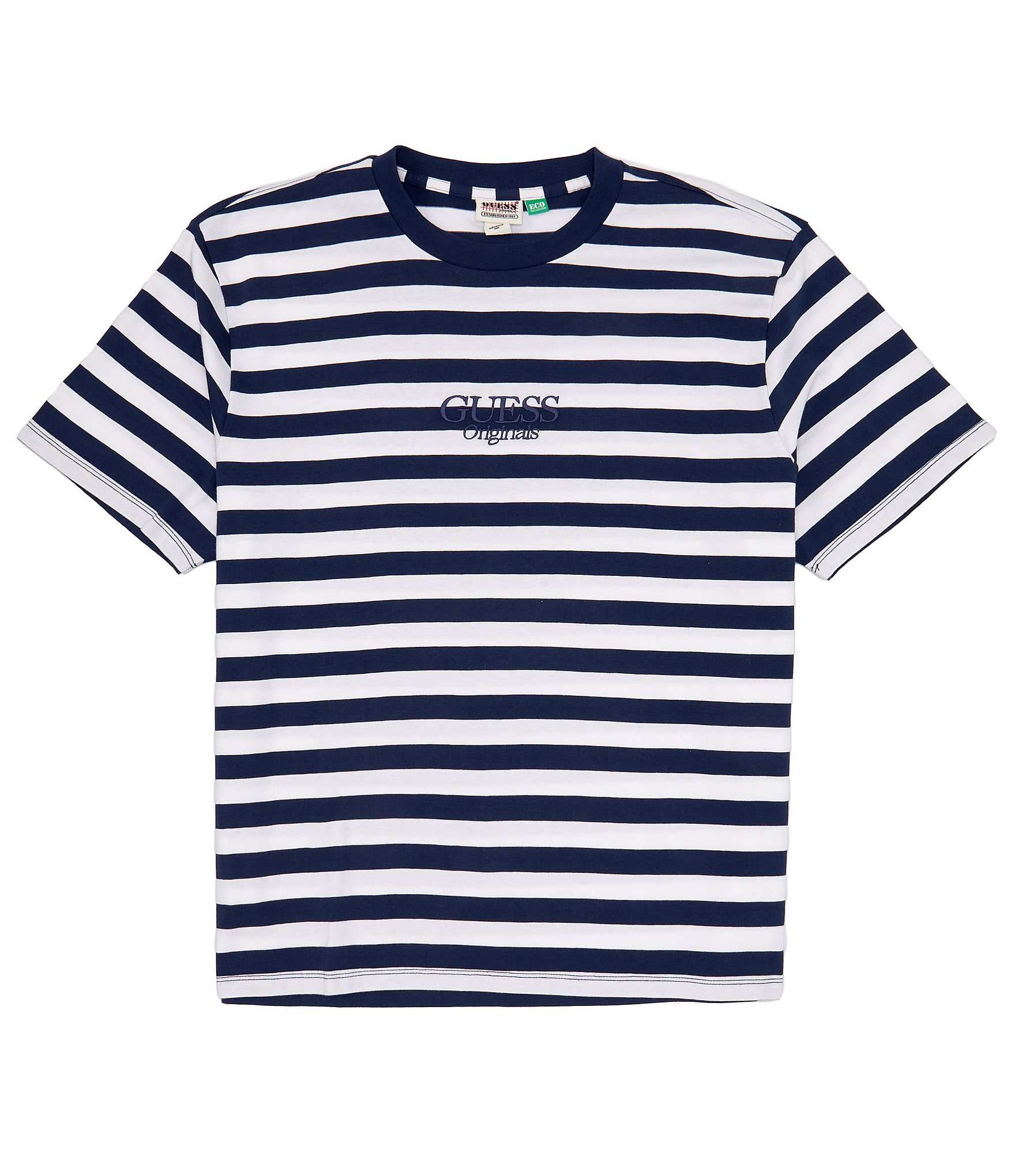 Guess Short Sleeve Simple Stripe T-Shirt