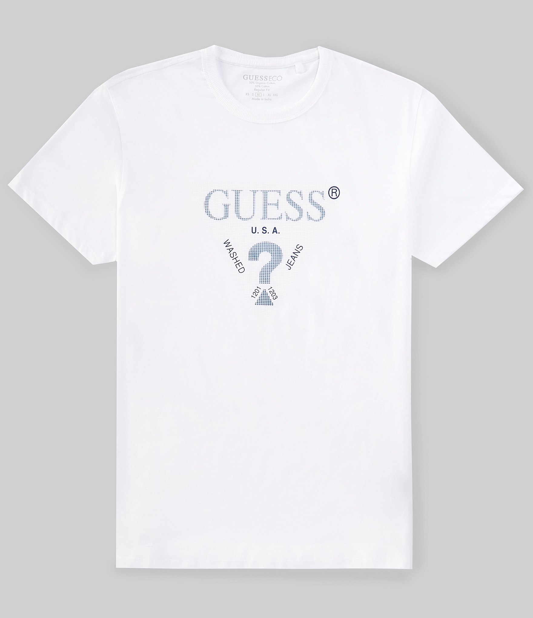 Guess Short Sleeve Treated Triangle Graphic T-Shirt