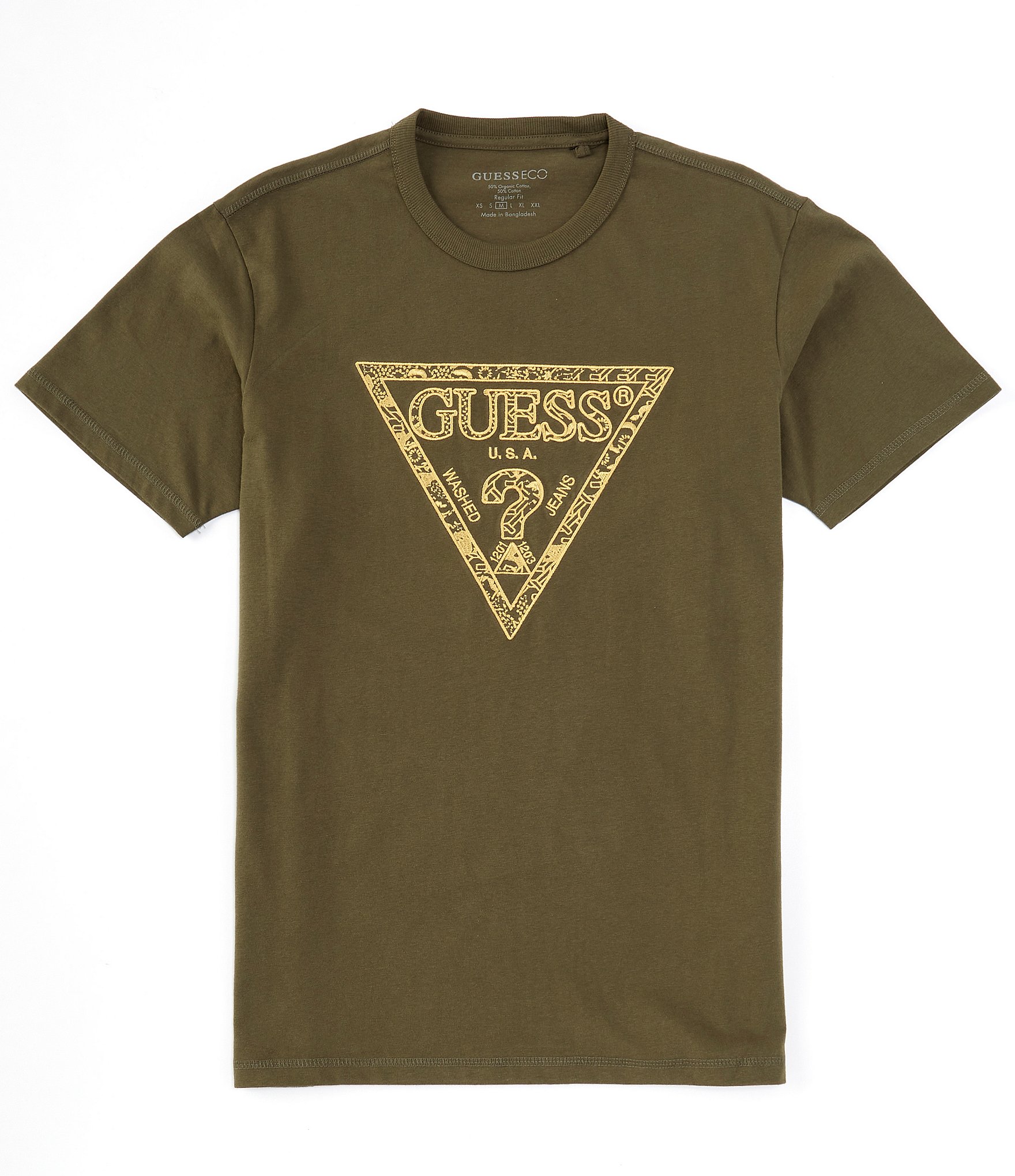 Guess Short Sleeve Triangle Embro T-Shirt