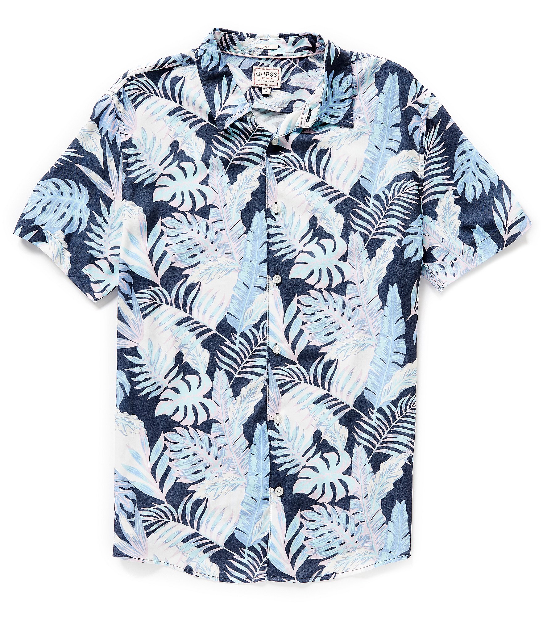 Guess Short-Sleeve Tropics Woven Shirt | Dillard's