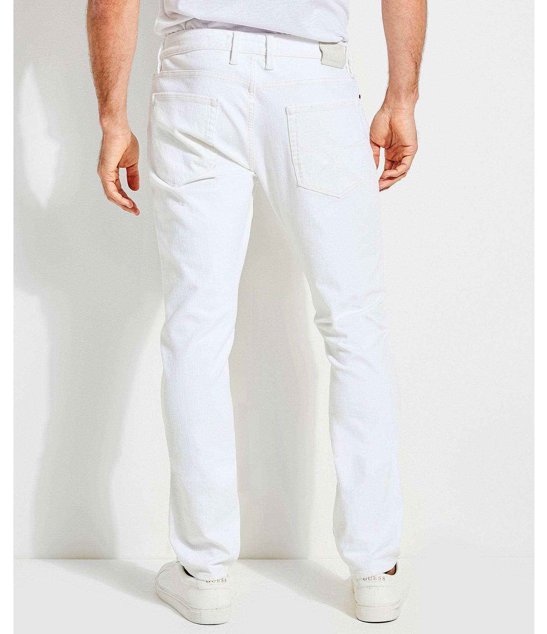 Guess Slim Fit Tapered White Jeans