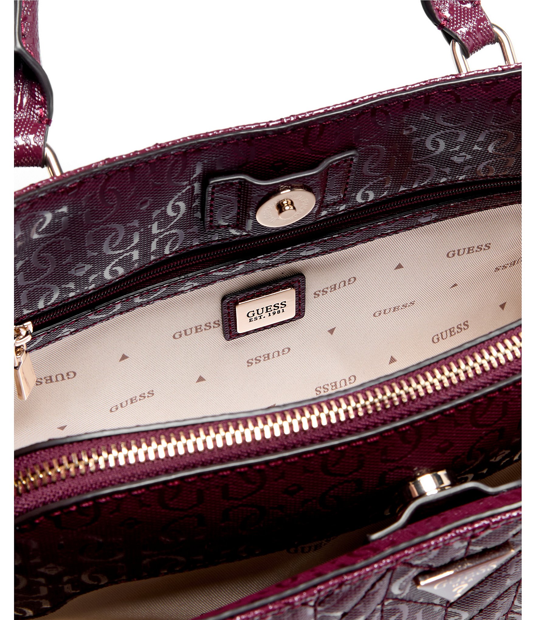 Guess Stacey Girlfriend Quilted Satchel Bag