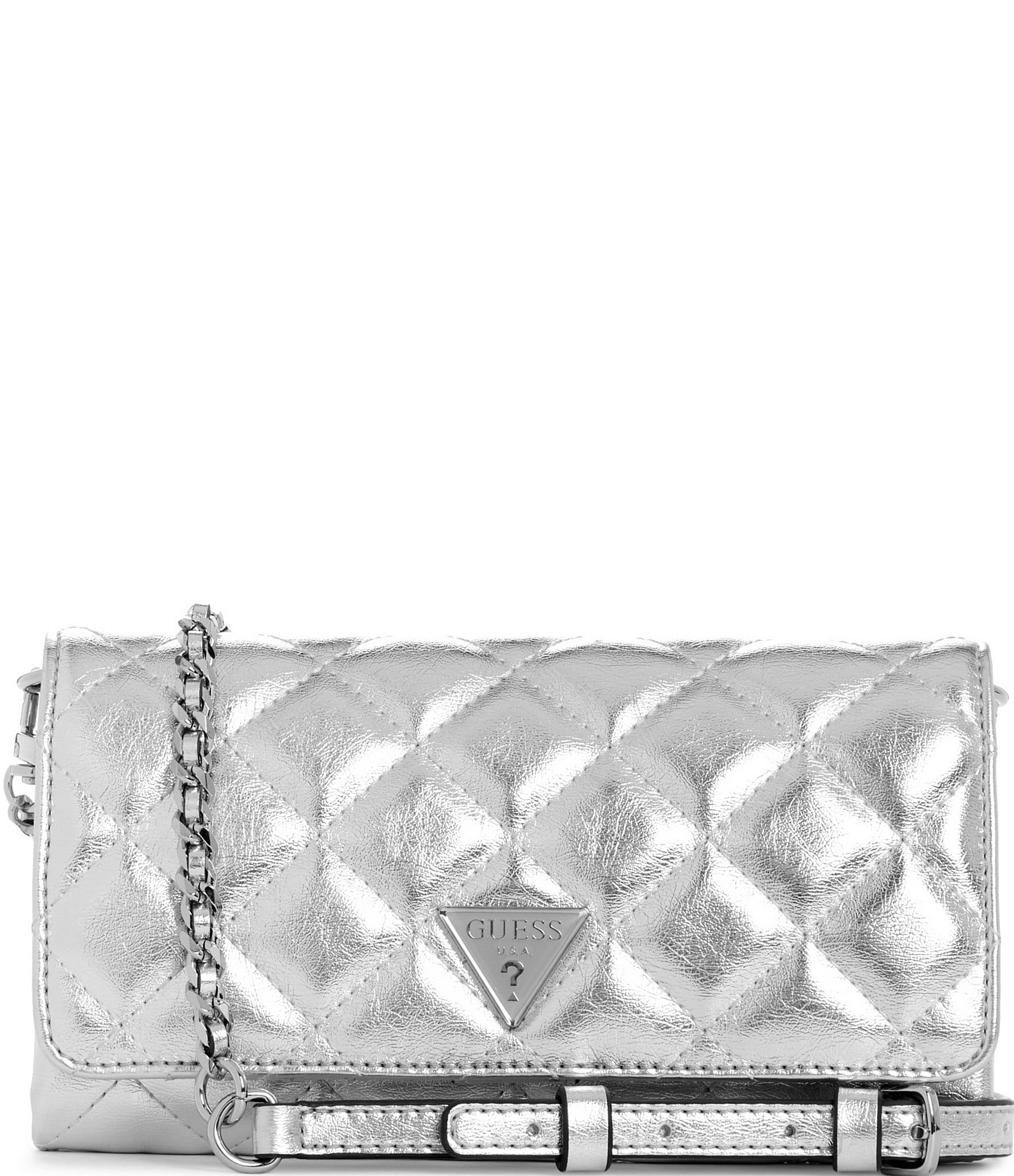 Guess Tali Metallic Crossbody Flap Bag