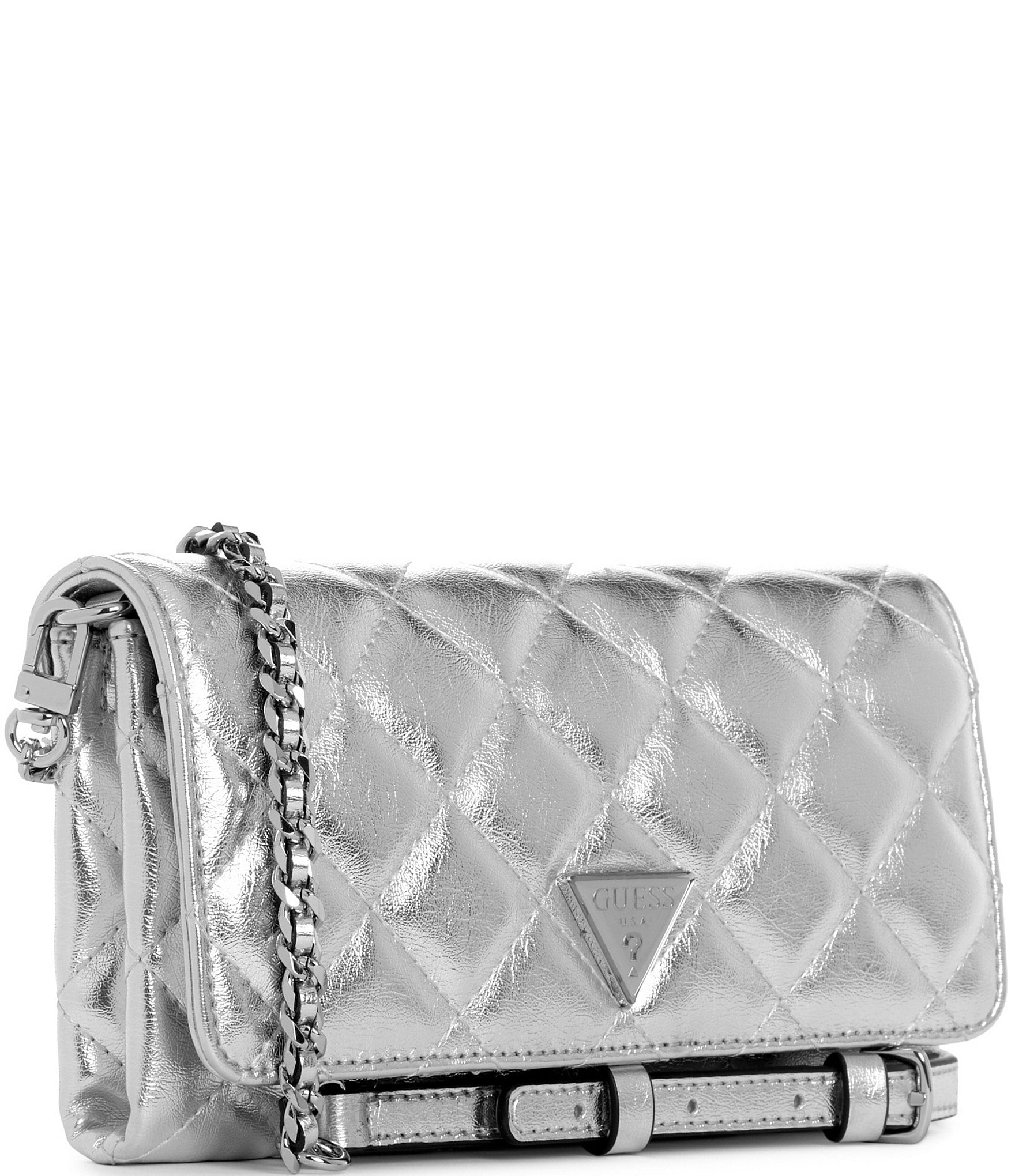 Guess Tali Metallic Crossbody Flap Bag