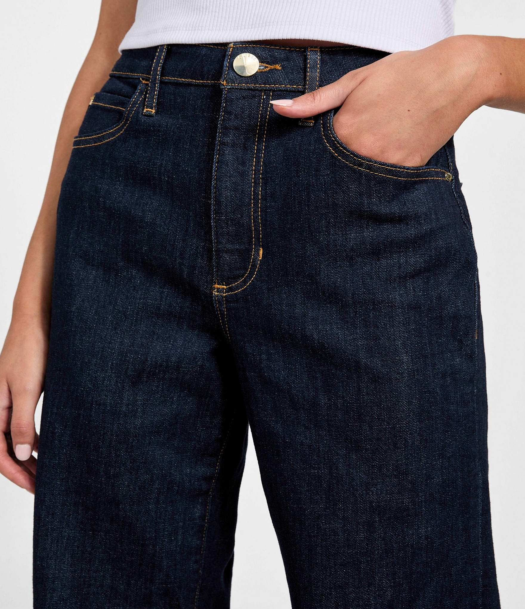 Guess Wide Leg Mid Rise Jeans