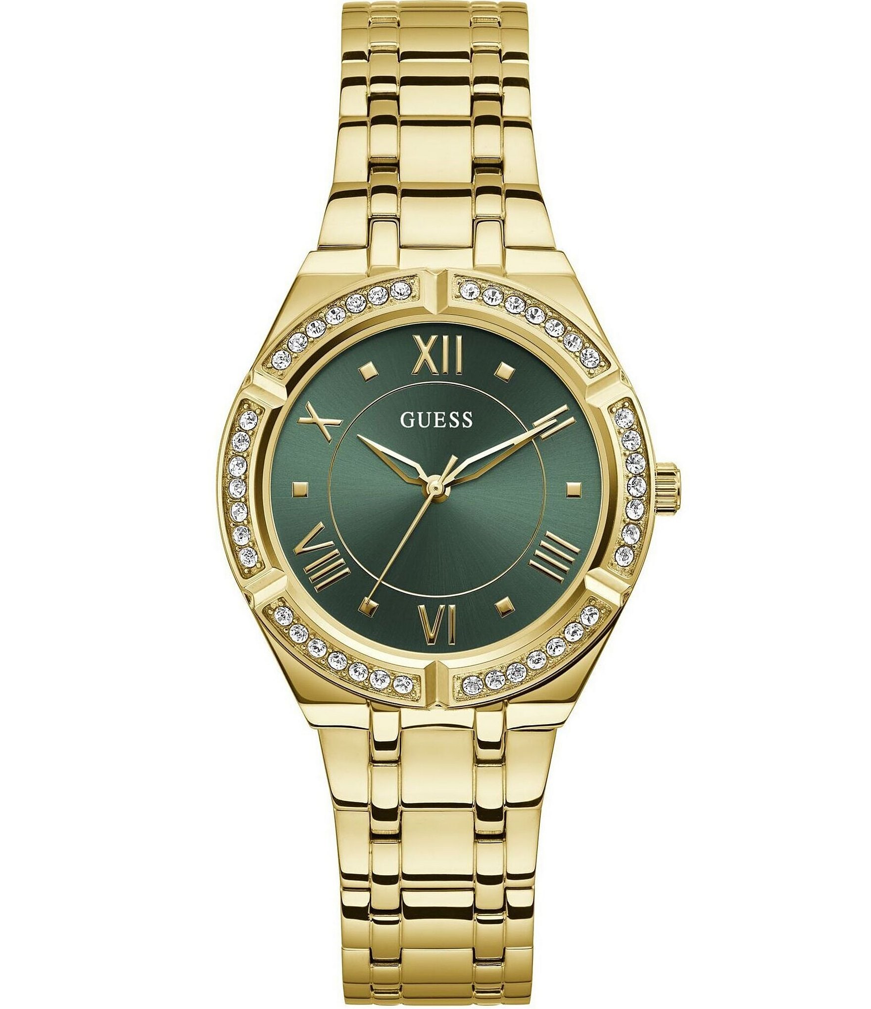 Guess Women's Cosmo Analog Crystal Gold Tone Stainless Steel Bracelet Watch