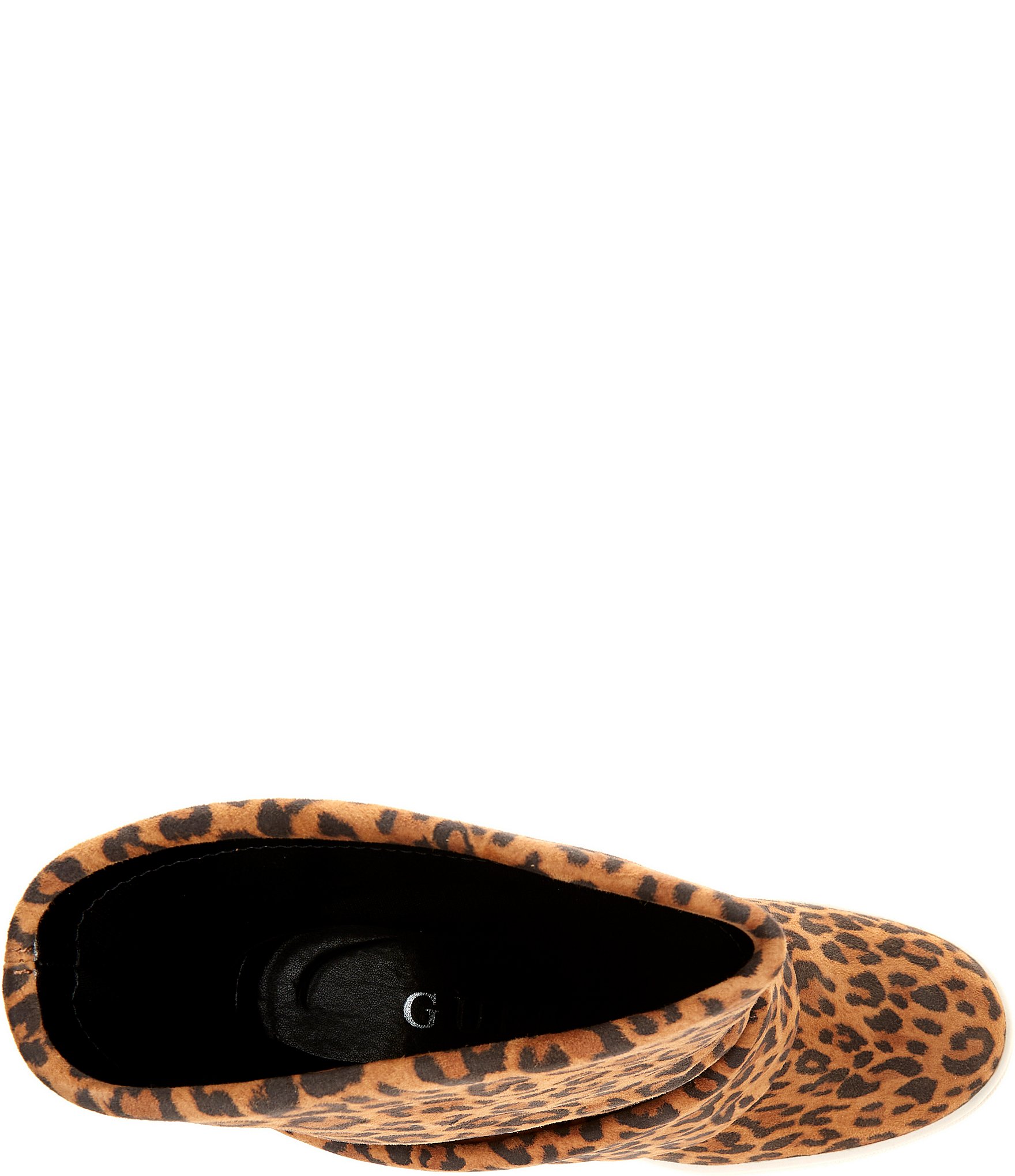 Guess Women's Guinna Leopard Fold-Over Wedge Booties