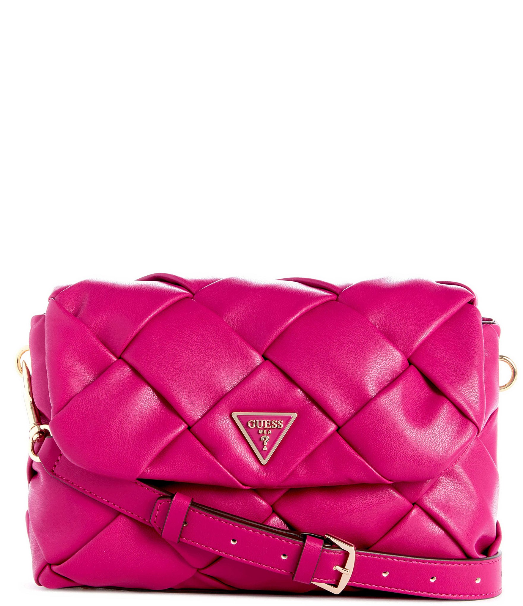 Guess Brynlee Small Top Zip Shoulder Bag in Pink