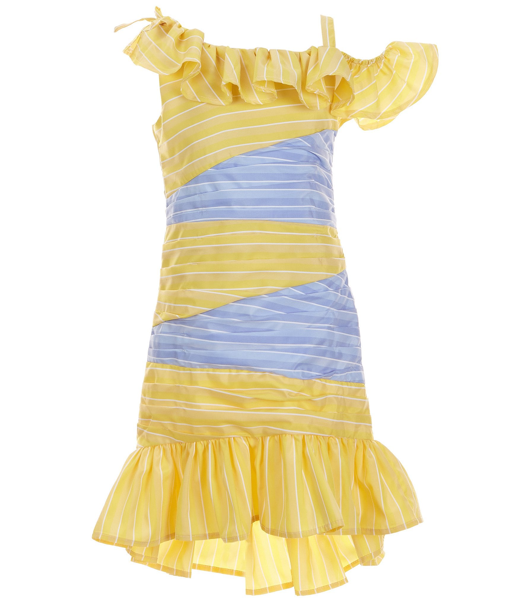 Habitual Big Girls 7-16 Color Block High-Low-Hem Dress