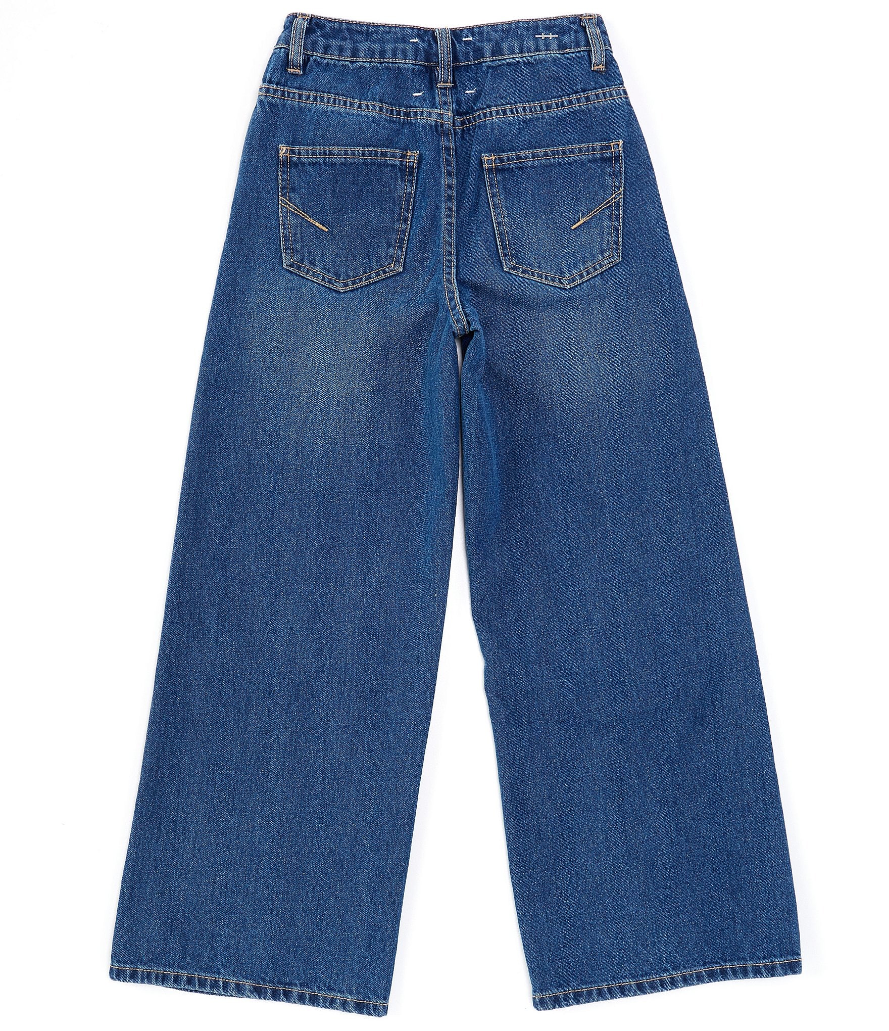 Habitual Big Girls 7-16 High-Waisted Wide Leg Jeans