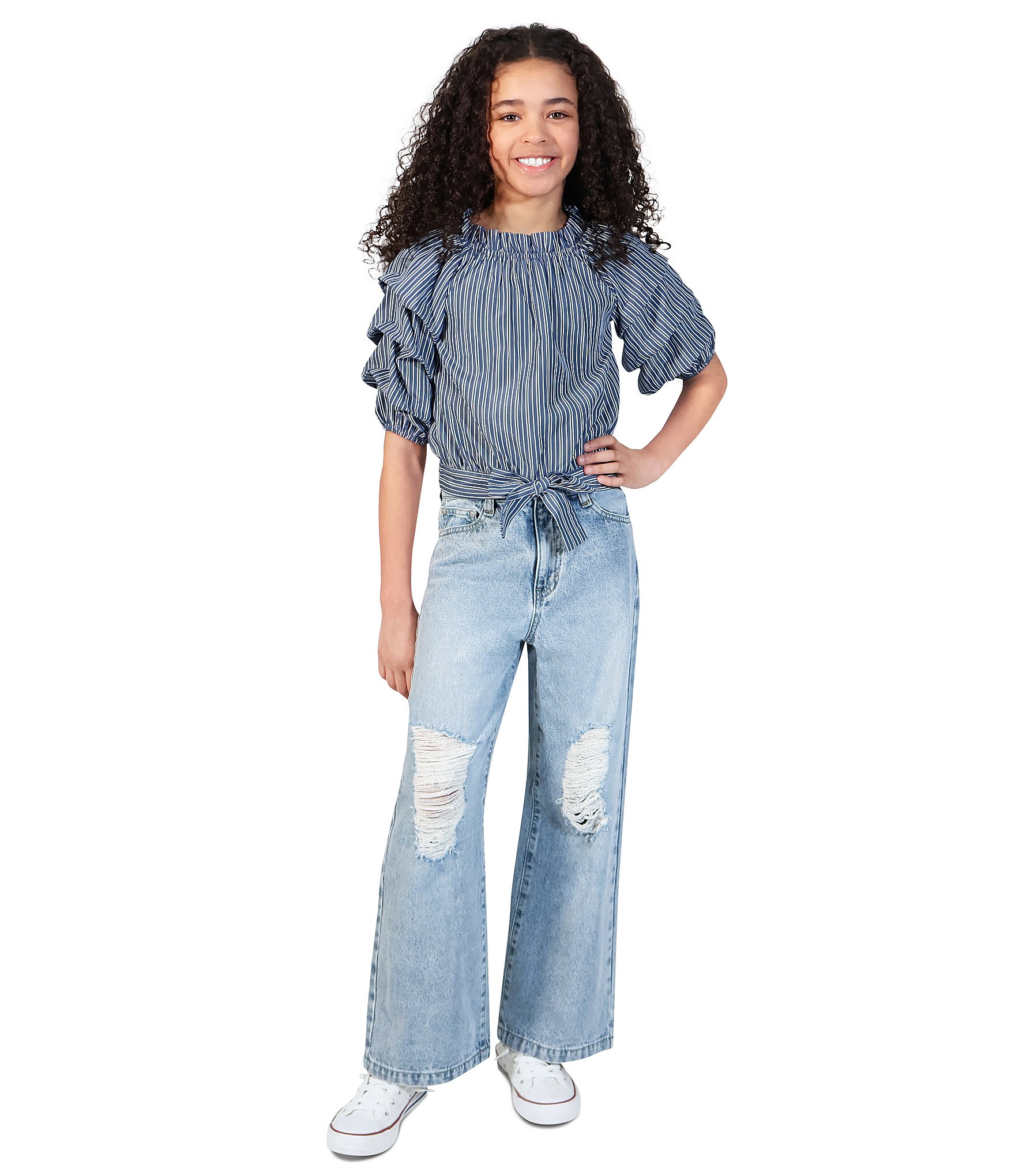 Habitual Big Girls 7-16 Wide Leg Boyfriend Jeans