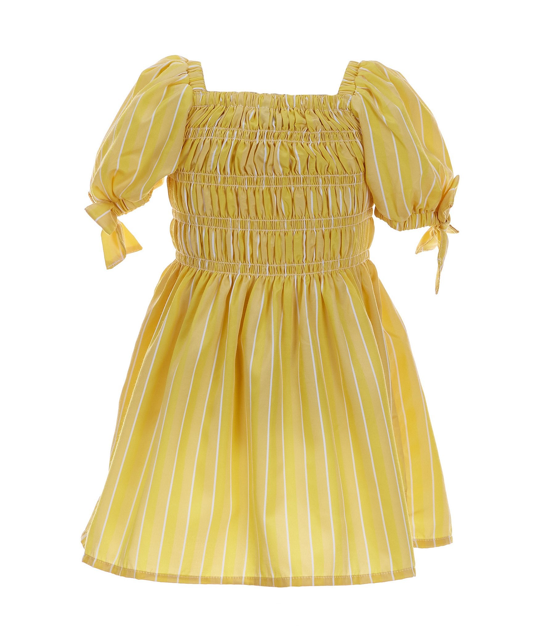 Habitual Little Girls 2T-6 Bubble Sleeve Striped Fit & Flare Dress