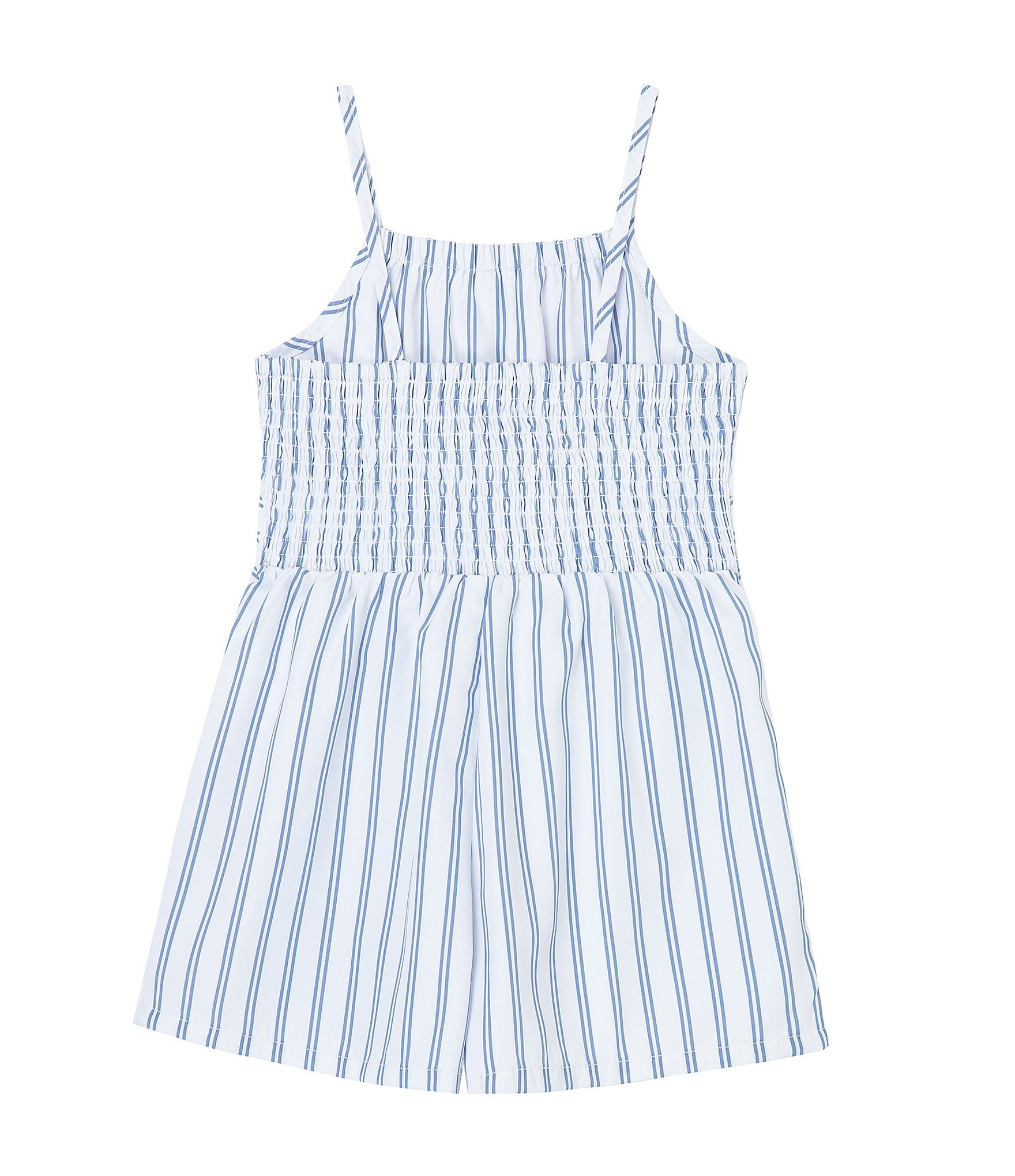 Habitual Little Girls 2T-6 Sleeveless Striped Tie Front Romper