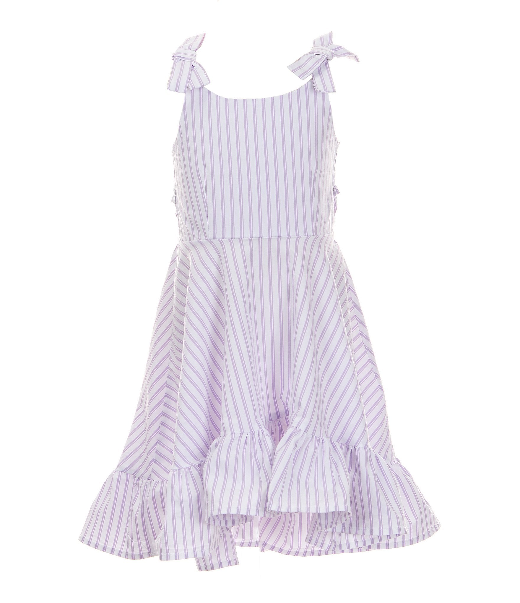 Habitual Little Girls 2T-6 Stripe Ruffle Hi-low Dress | Dillard's