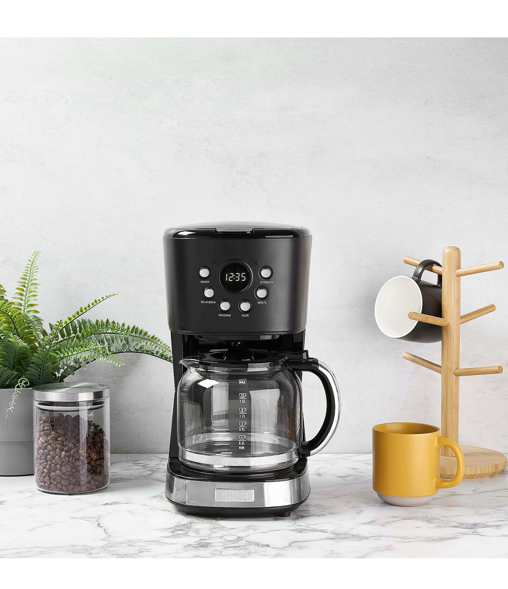 Haden Haden HADEN Drip Coffee Maker 12 Cup Countertop Coffee Machine for Home with Glass Coffee Carafe