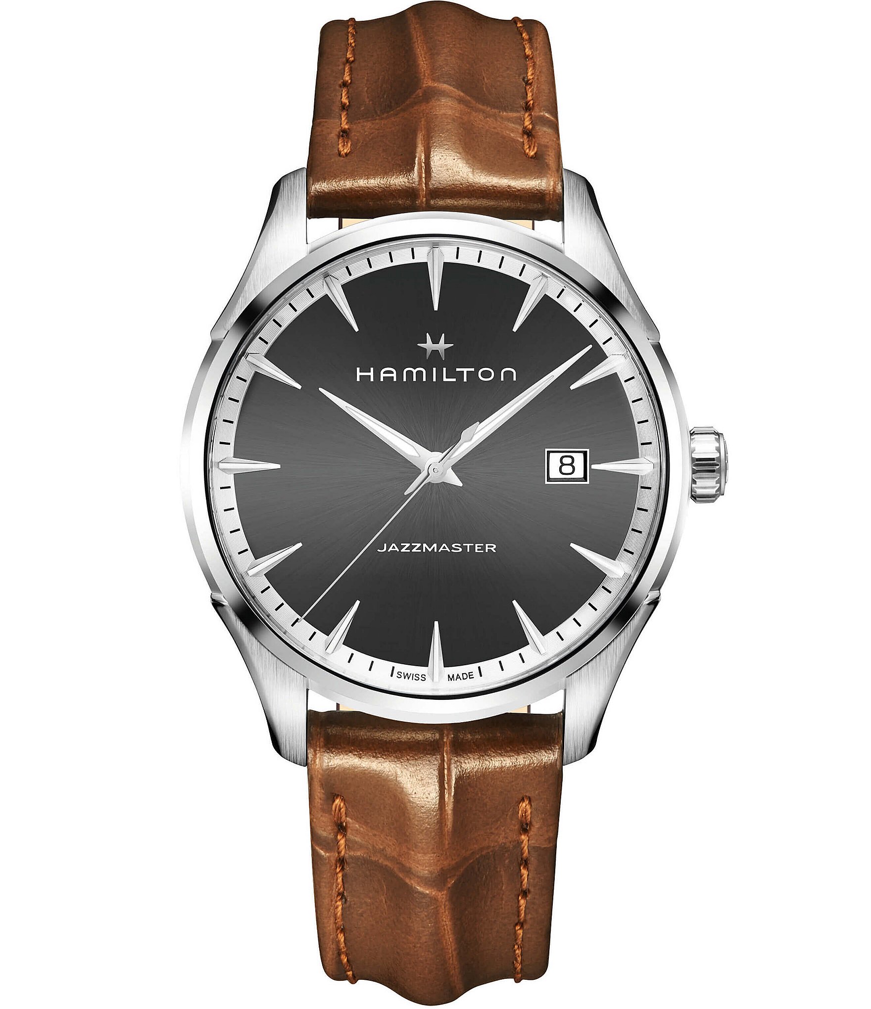 Hamilton Jazzmaster Gent Analog & Date Leather-Strap Watch | Dillard's