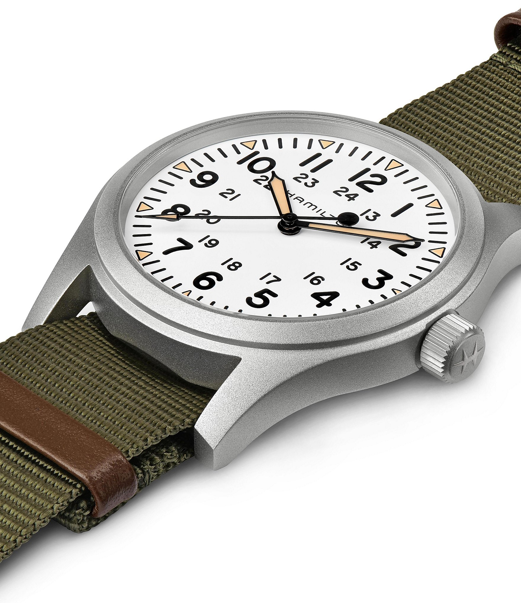 Hamilton Men's Khaki Field Mechanical Green NATO Strap Watch