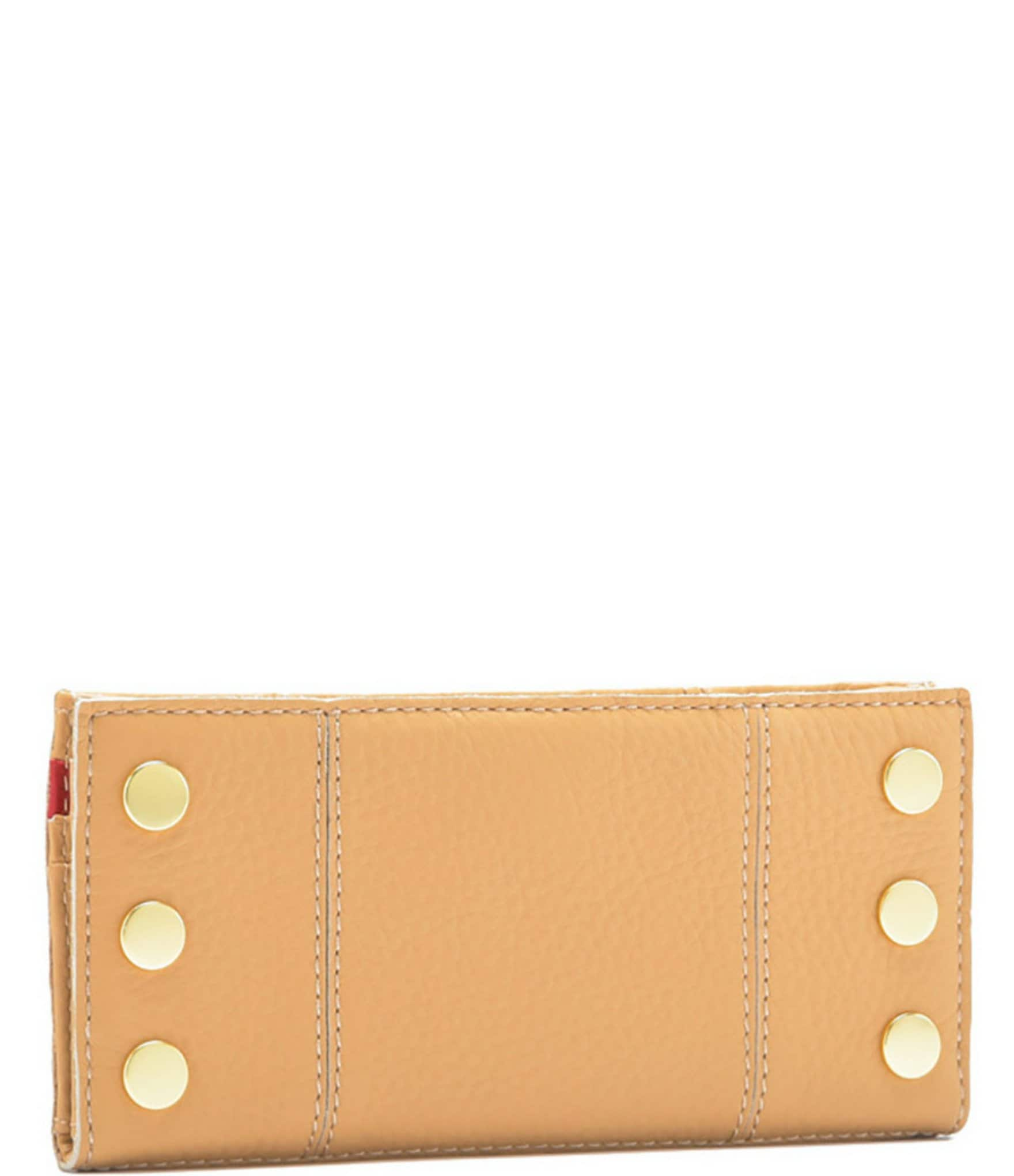 Hammitt 110 North Pebble Leather Gold Studded Checkbook Wallet