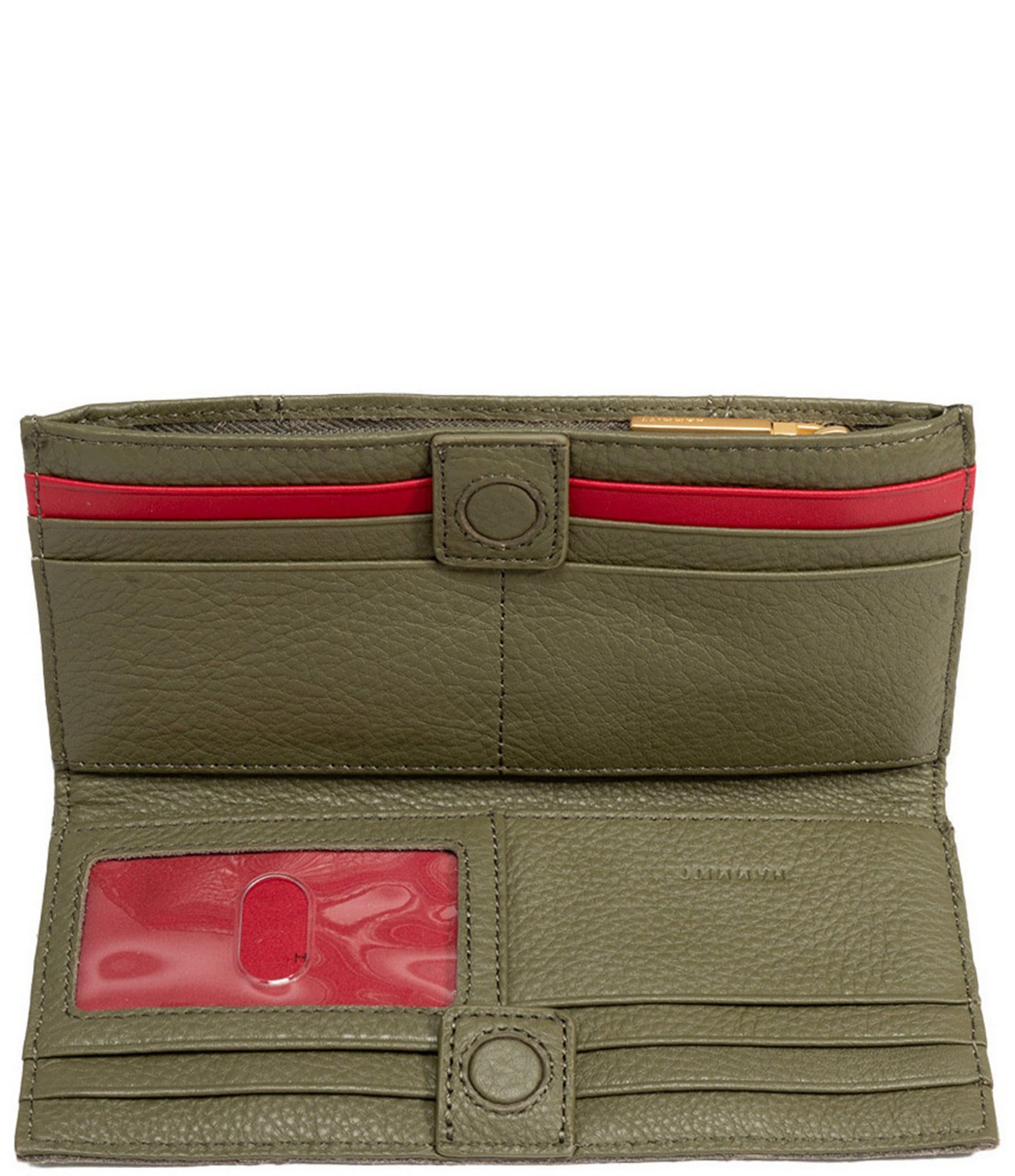 Hammitt 110 North Pebble Leather Gold Studded Checkbook Wallet