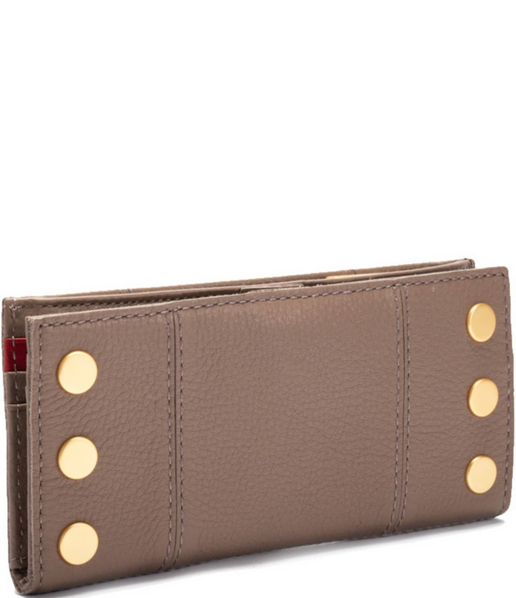 Hammitt 110 North Pebble Leather Gold Studded Checkbook Wallet