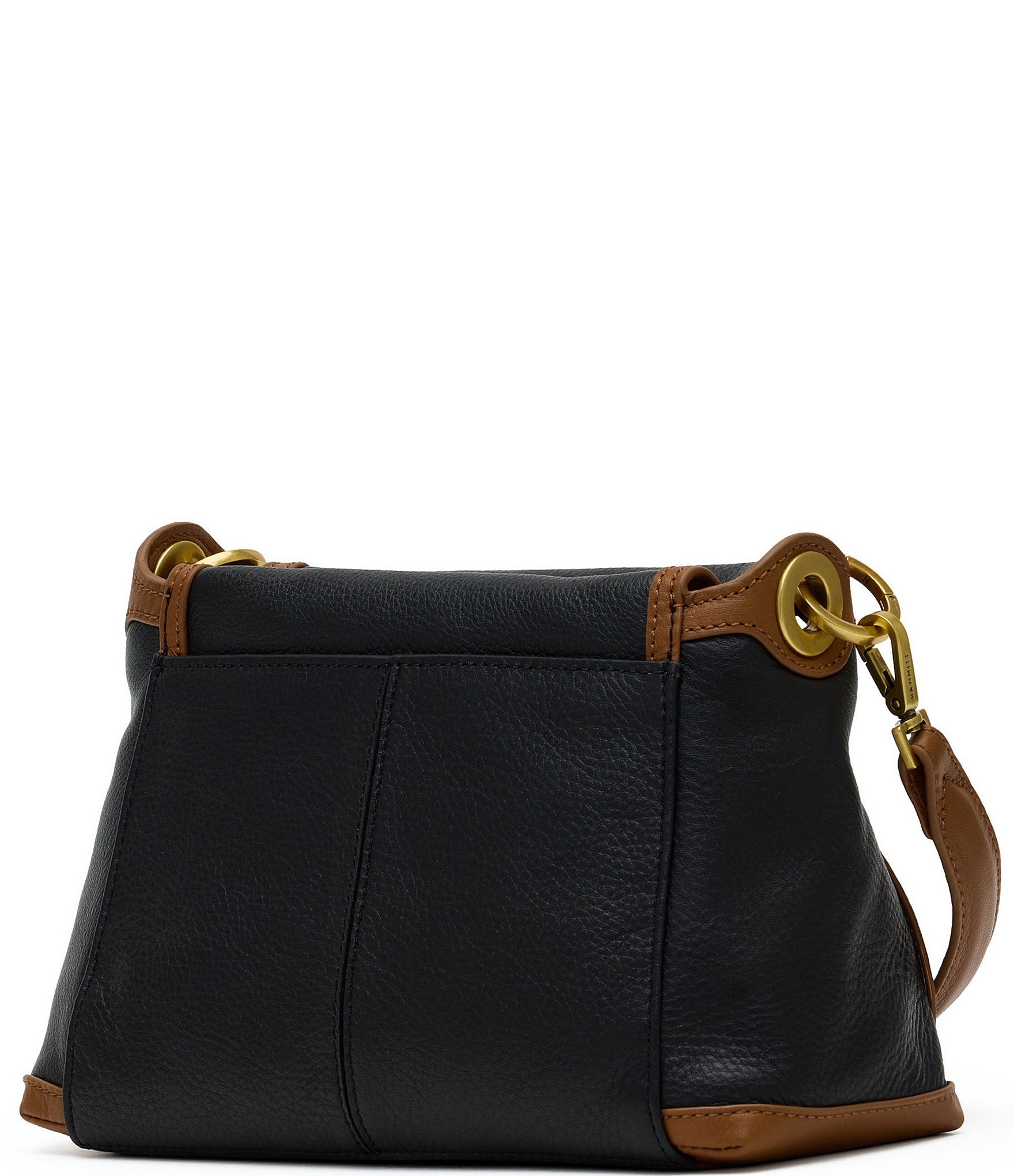Hammitt Bryant Medium East End Gold Pebbled Piping Studded Shoulder Bag