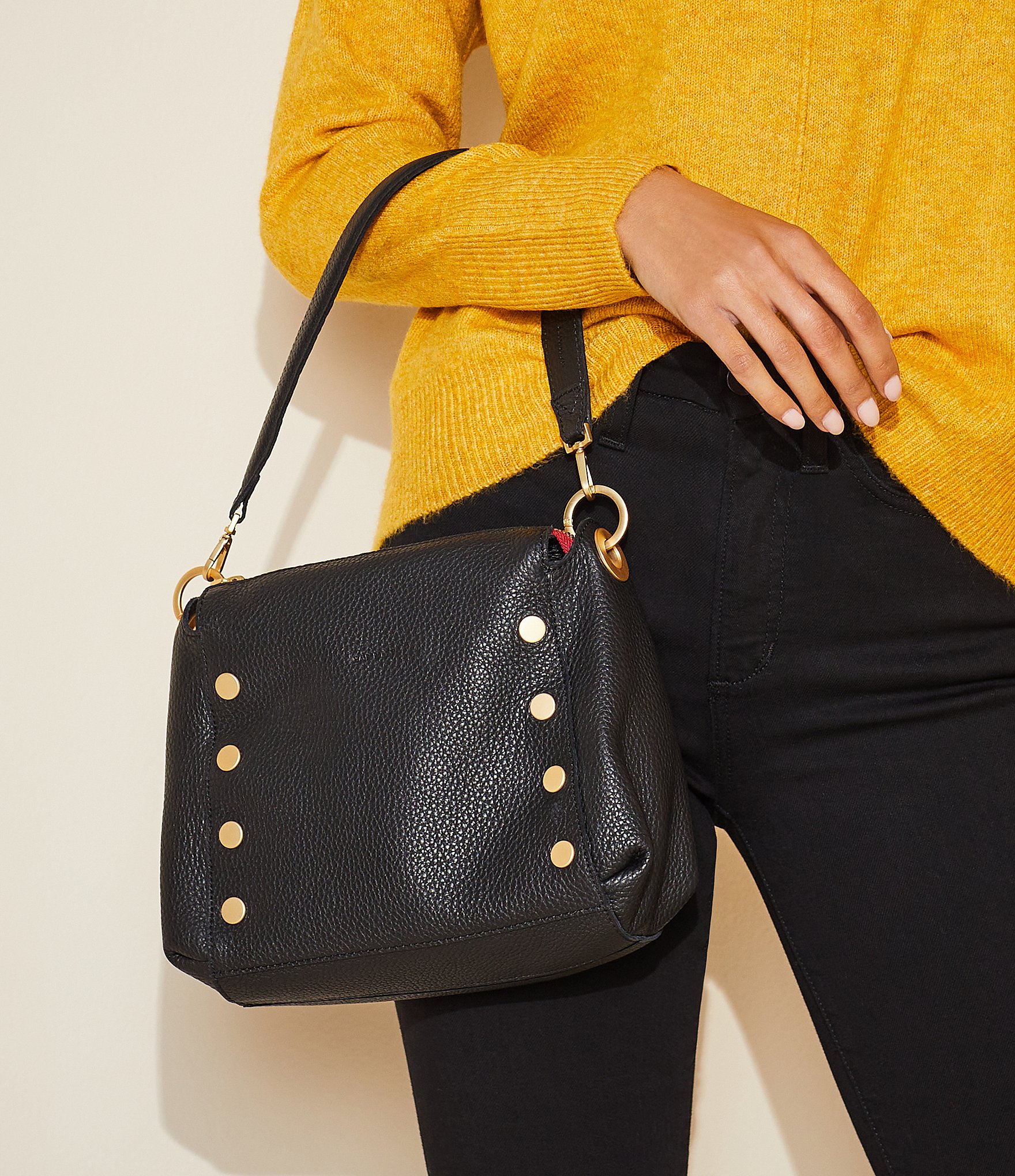 Hammitt Bryant Medium Pebbled Leather Shoulder Bag