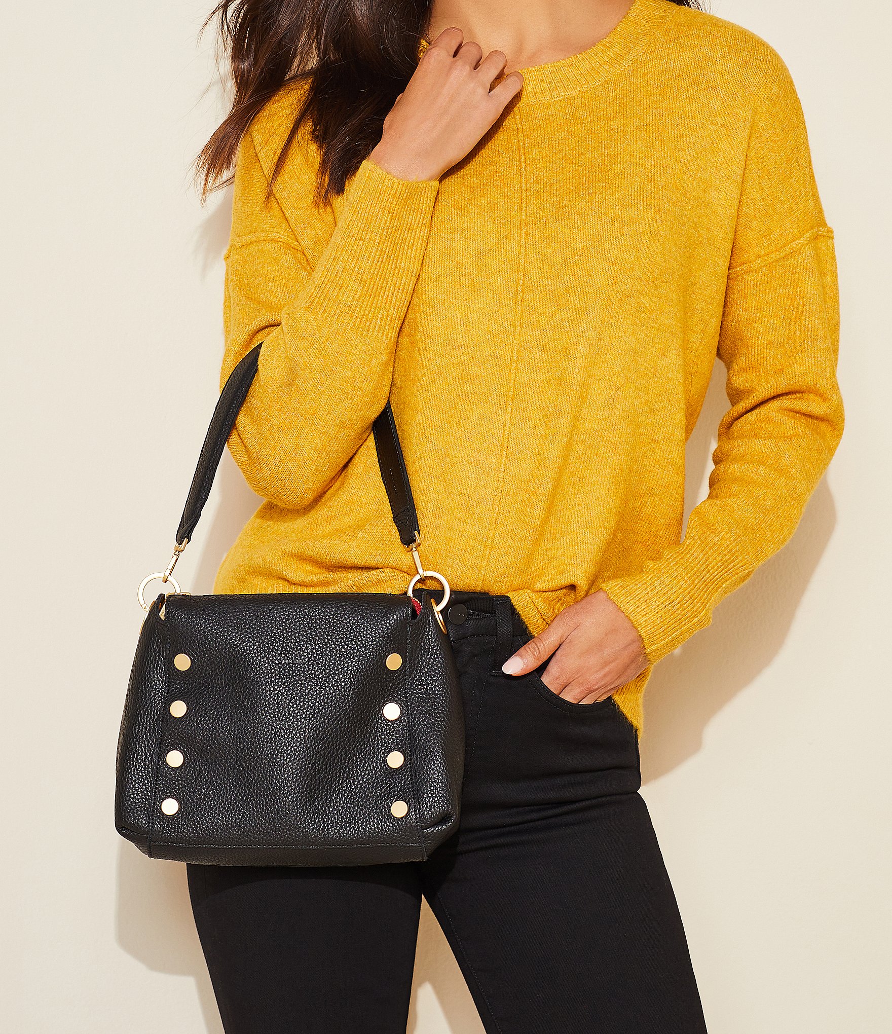 Hammitt Bryant Medium Pebbled Leather Shoulder Bag