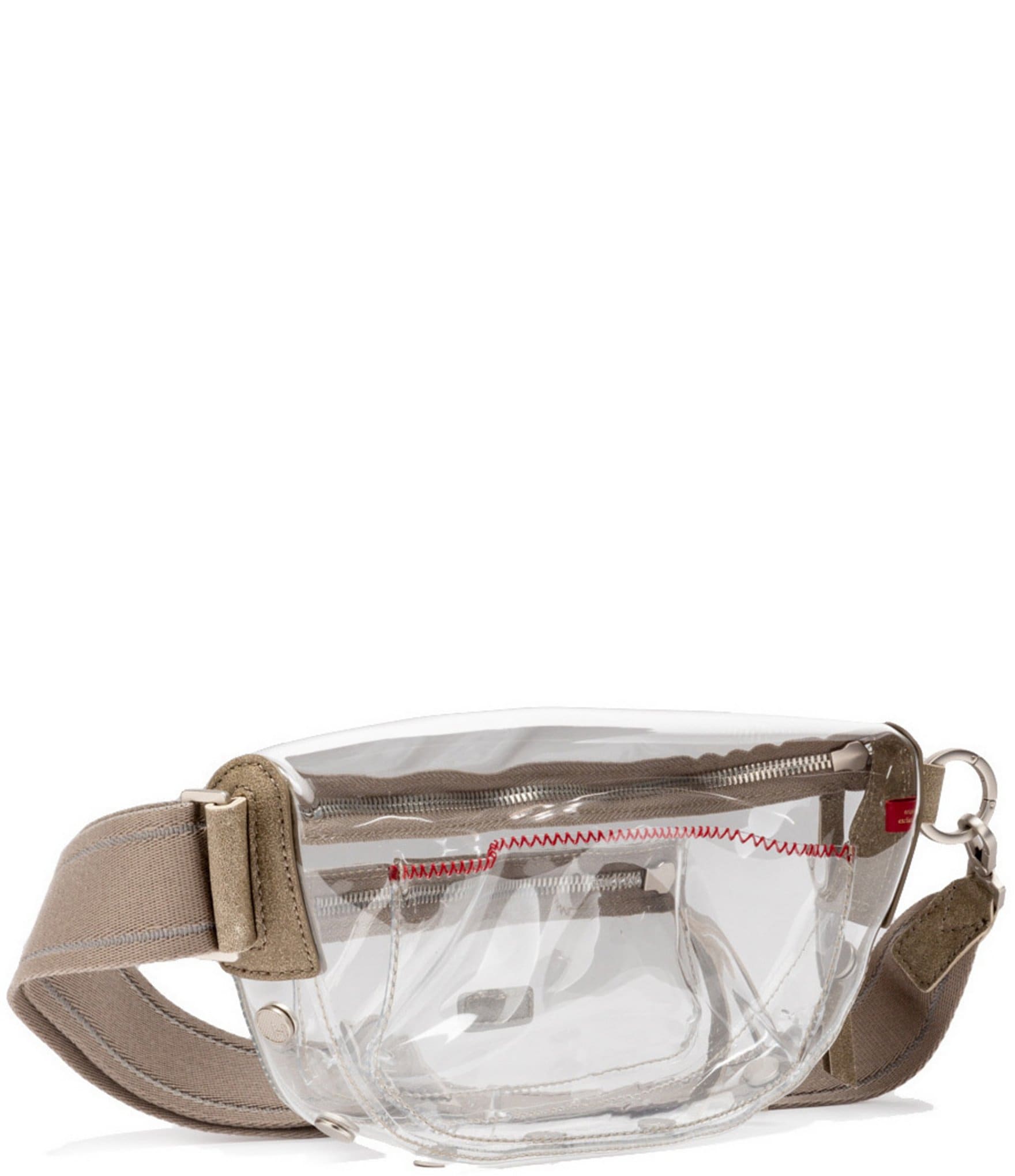 Hammitt Charles Silver Metal Clear Crossbody Belt Bag