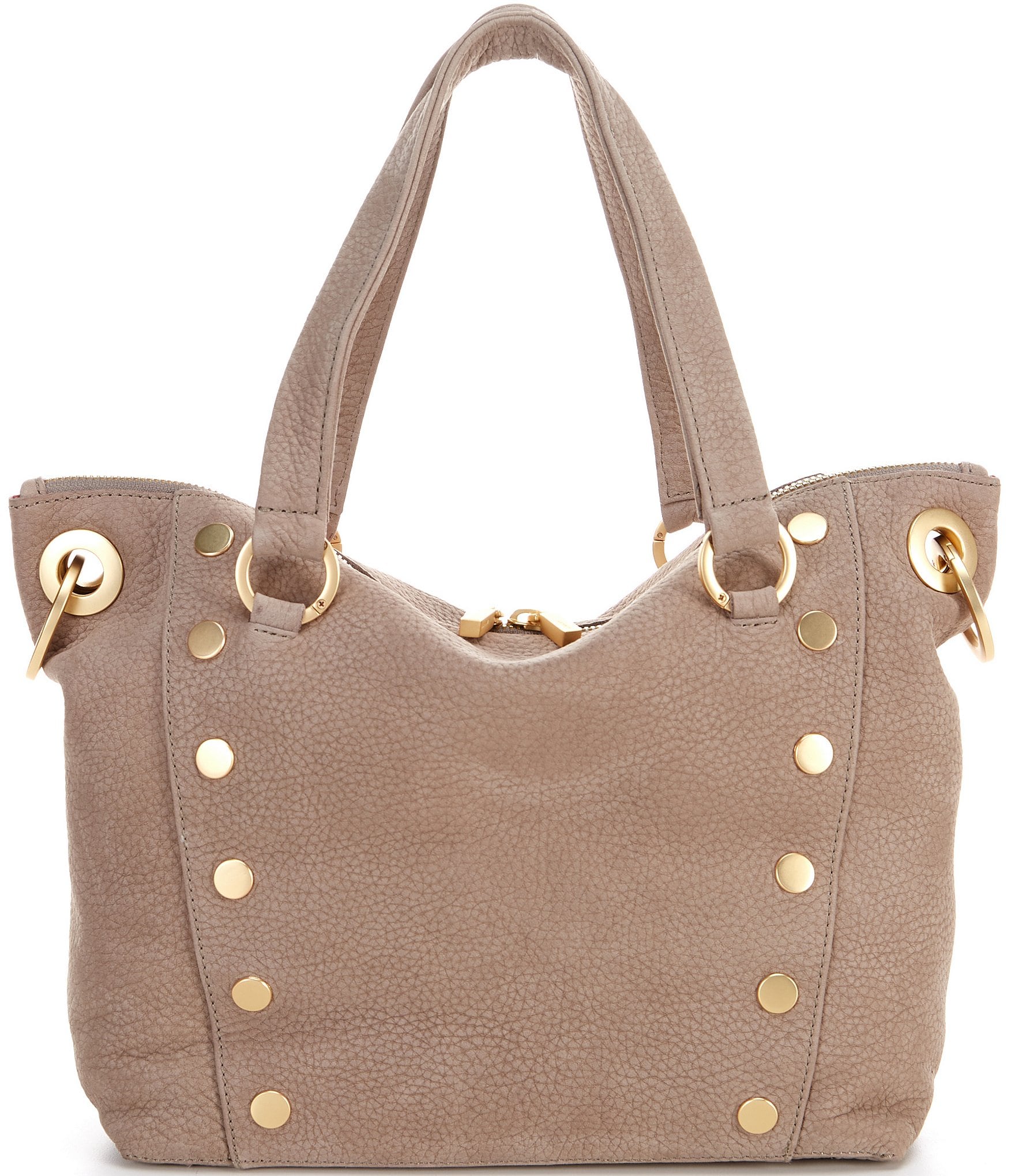 HAMMITT Daniel Med Grey Natural/Brushed Gold Satchel Shoulder Bag ...