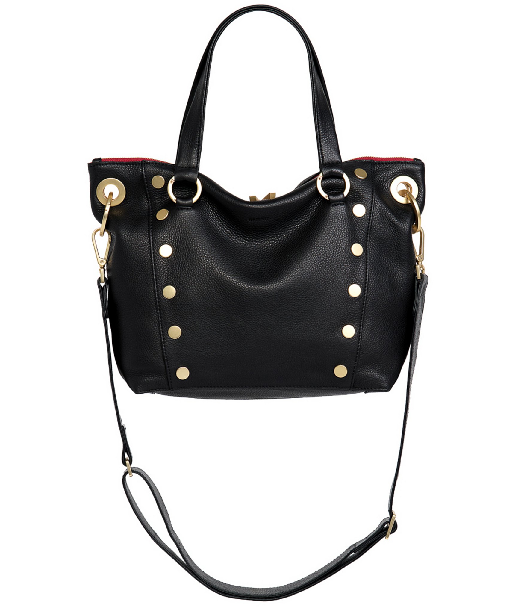 Hammitt Daniel Medium Leather Gold Studded Satchel Bag