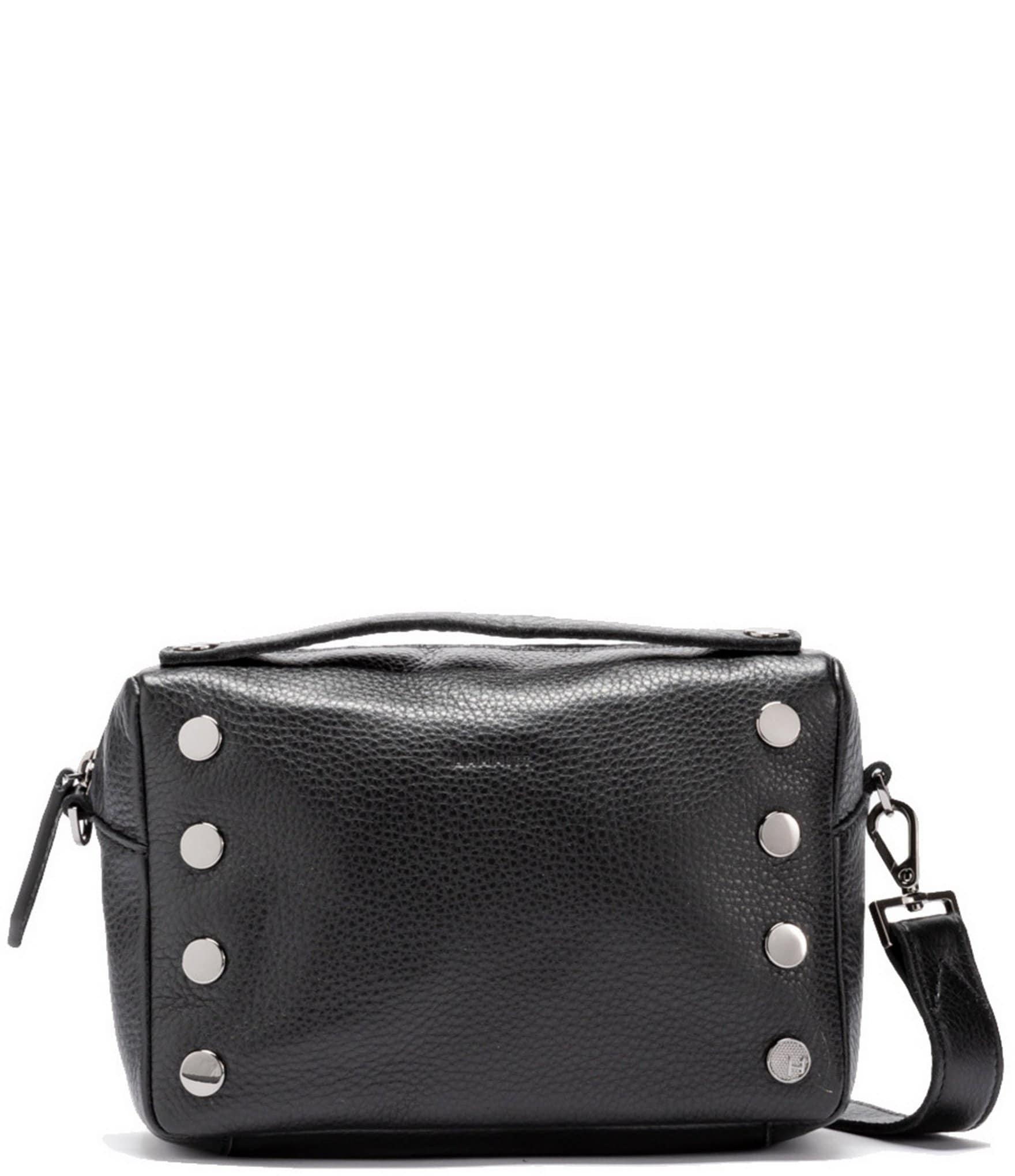 Hammitt Evan Gunmetal Pebbled Leather Crossbody Bag