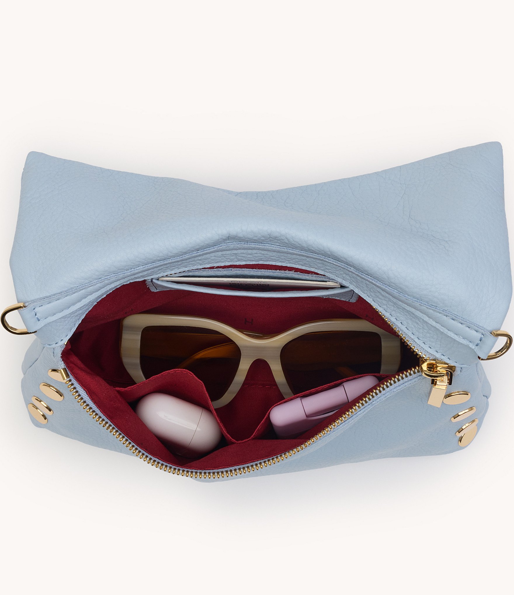 Hammitt Foldover VIP Medium Crossbody Hazy Blue