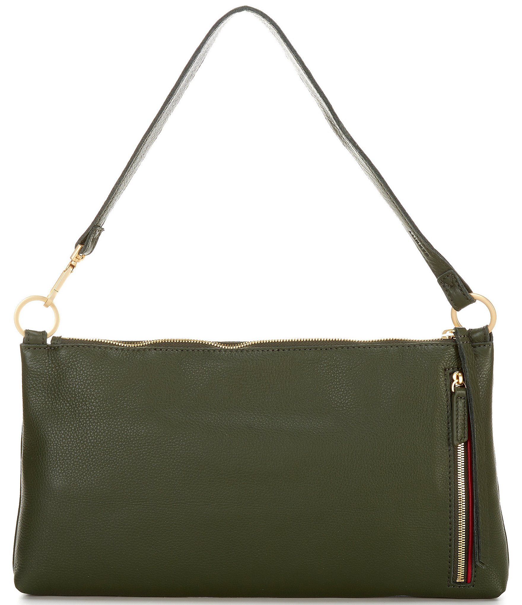 Hammitt Kyle Medium Twin Crest Pebble Brushed Gold Shoulder Bag
