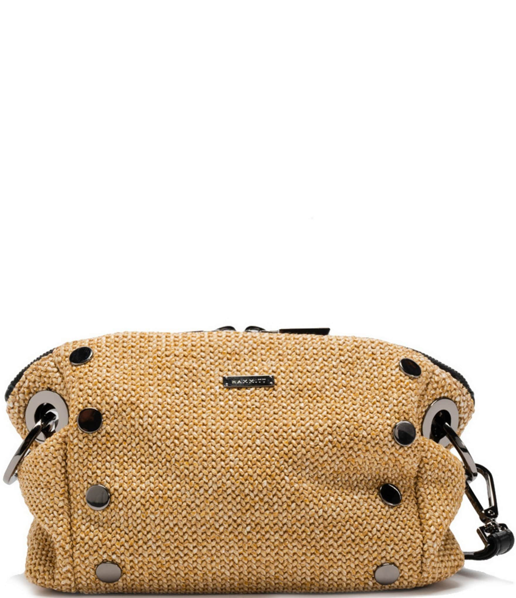 Hammitt Raffia Gunmetal Hardware Daniel Small Crossbody Bag