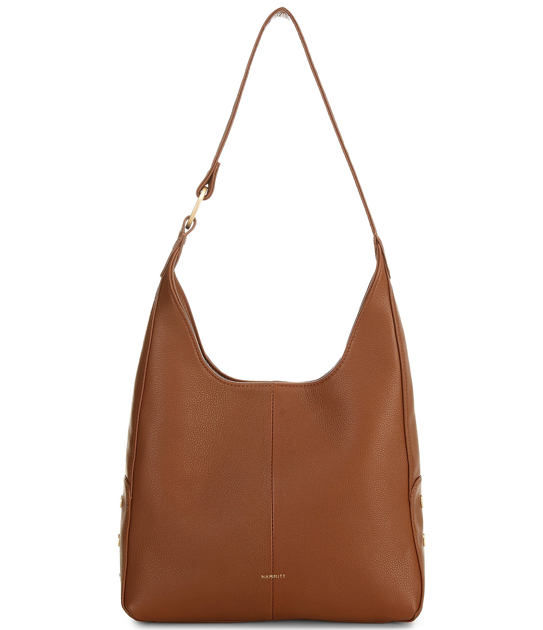 Hammitt Tim Medium Pebble Leather Gold Stud Shoulder Bag