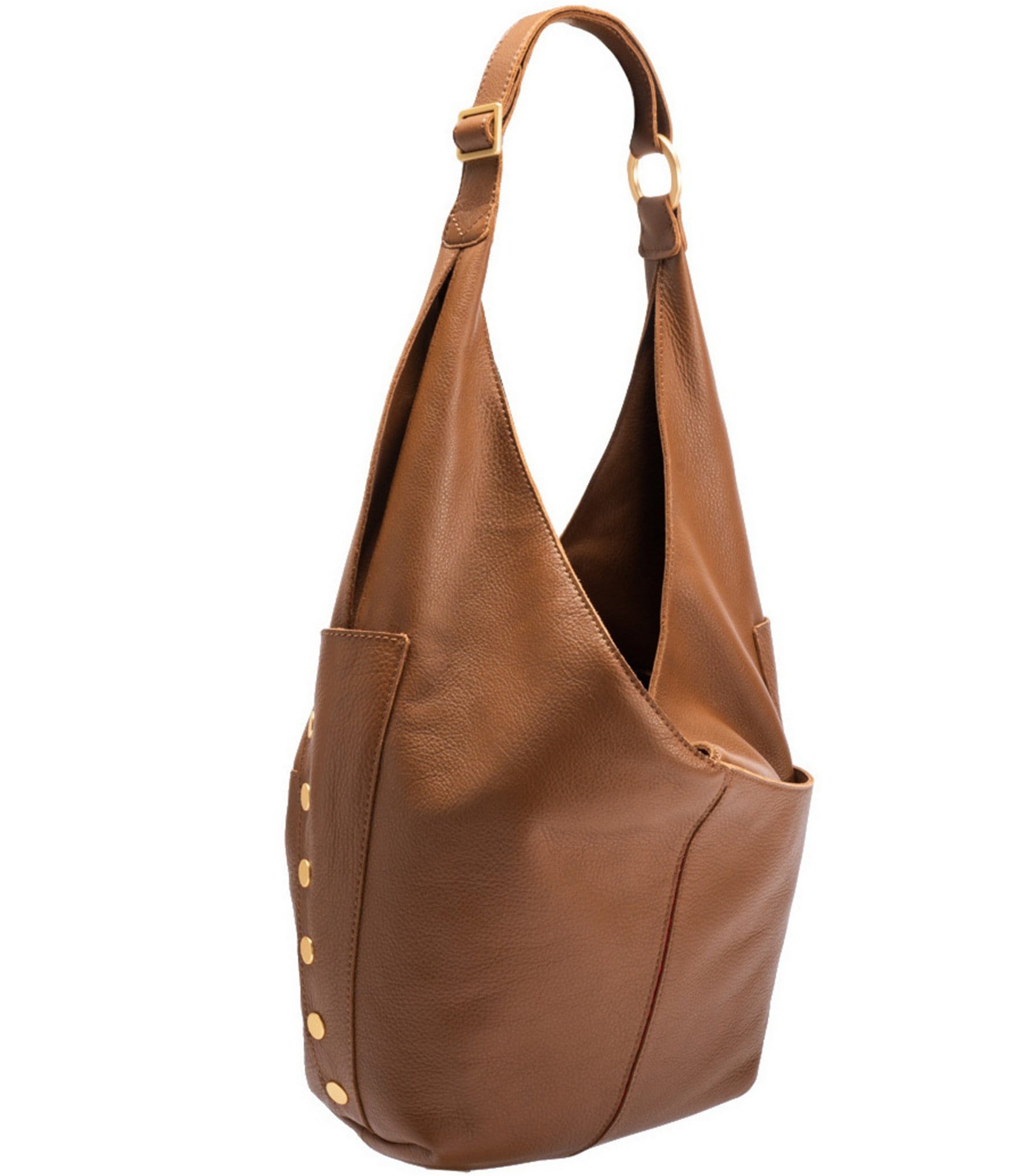 Hammitt Tom Zip Brushed Gold Slouchy Shoulder Hobo Bag