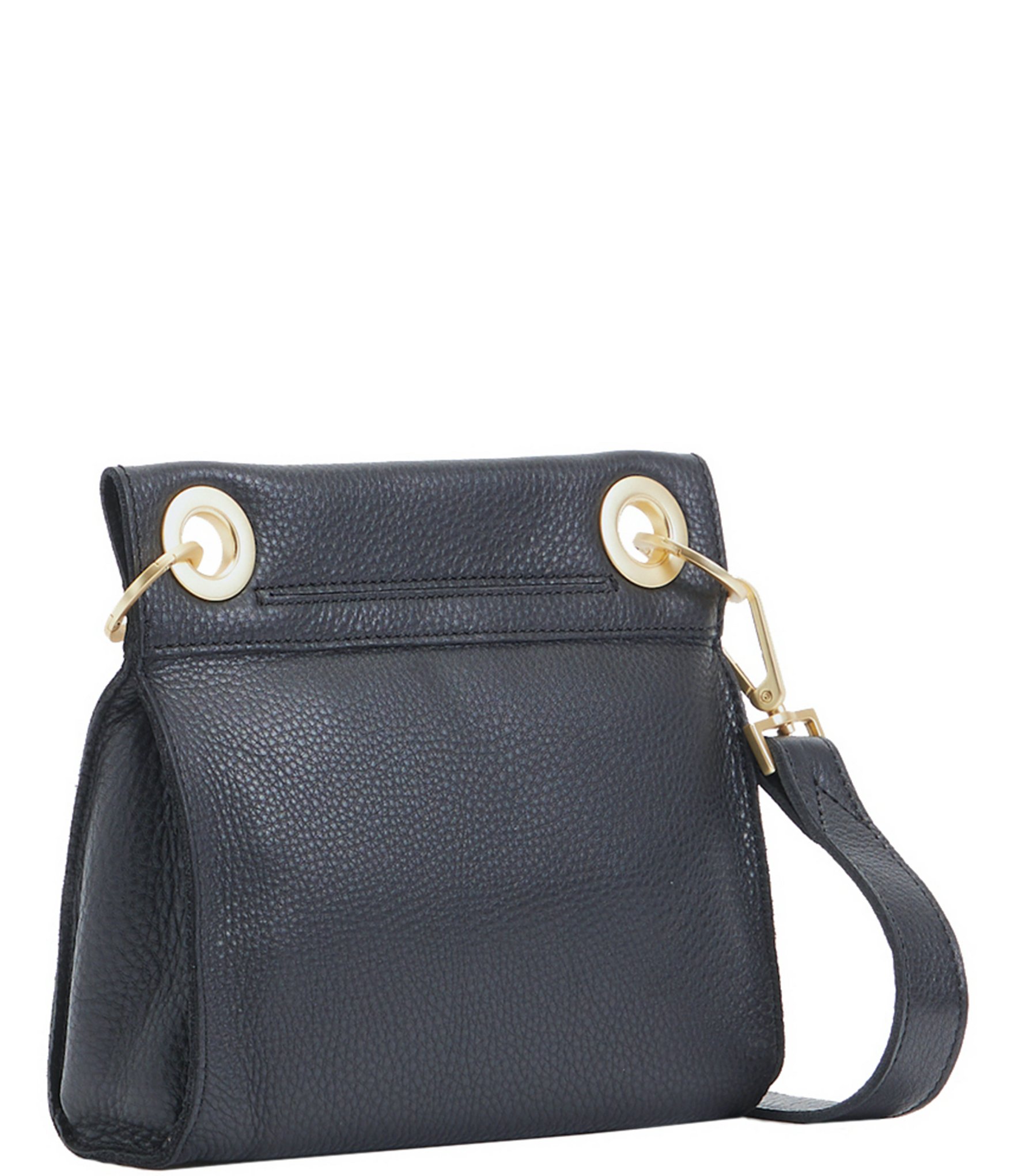 Hammitt Tony Gold Tone Grommet Studded Leather Crossbody Bag