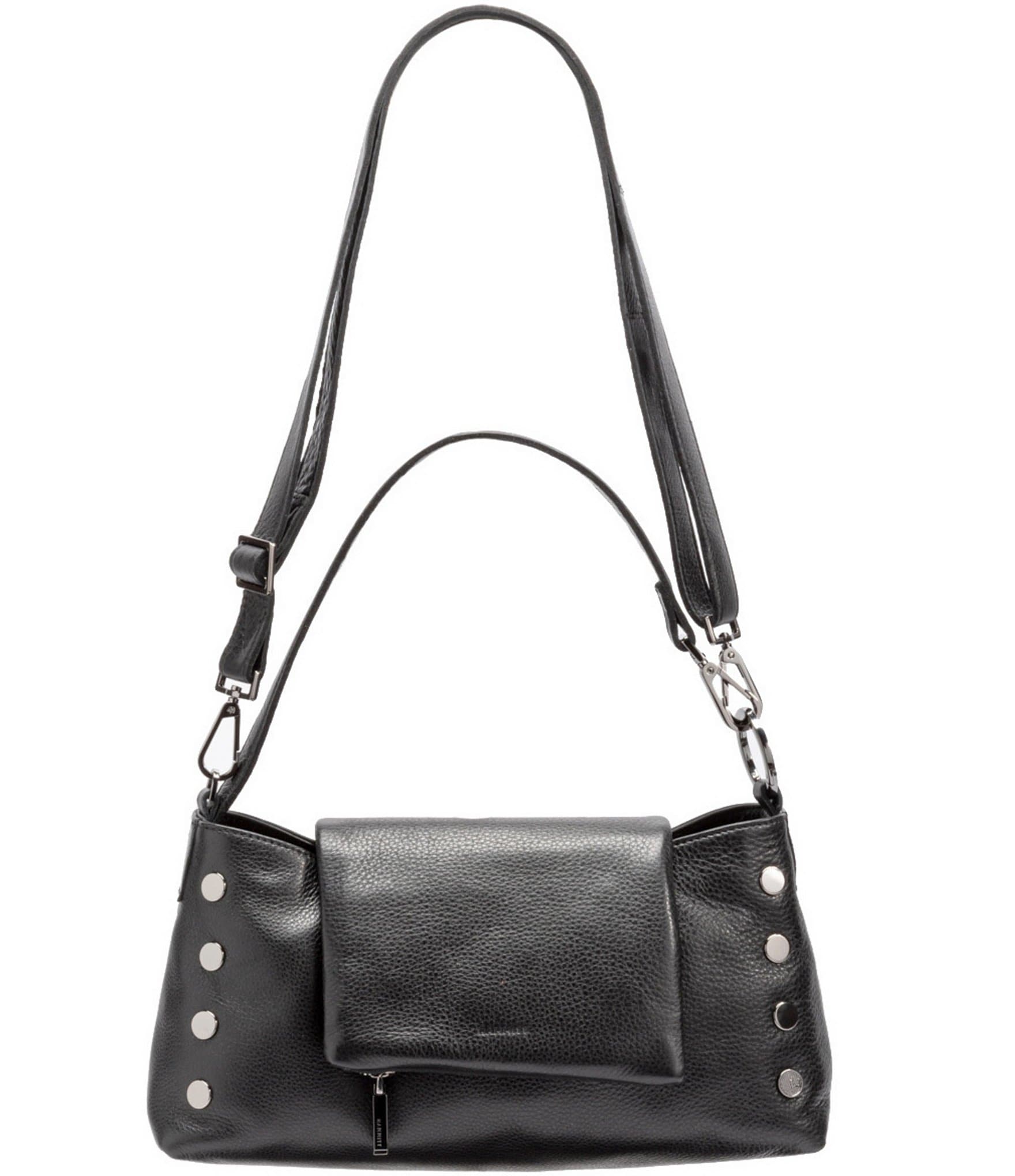 Hammitt VIP Satchel Gunmetal Studded Leather Shoulder Bag