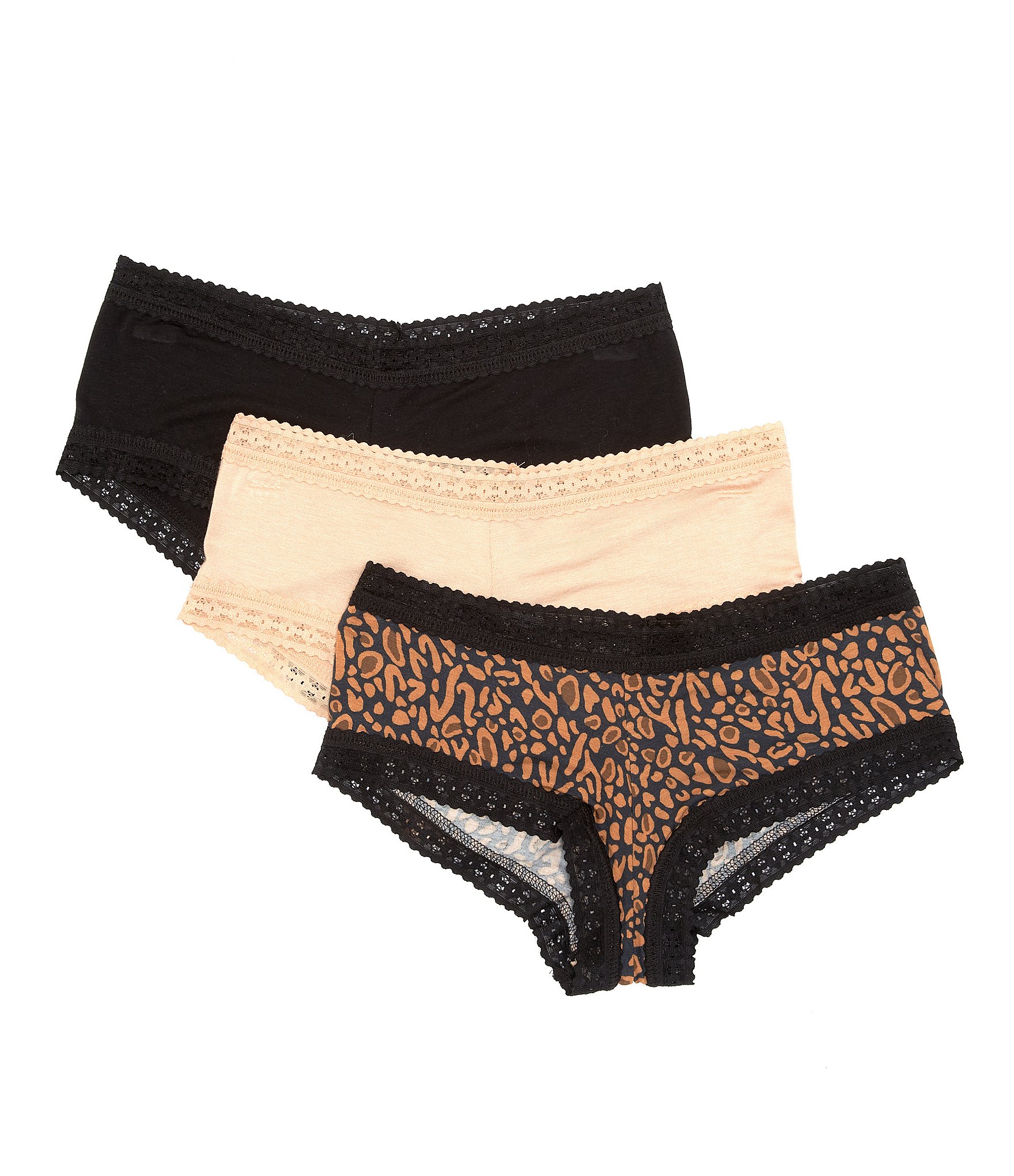 Buy Hanky Panky Women's Rise Cotton 3 Pack, Black/Chai/White, One Size at