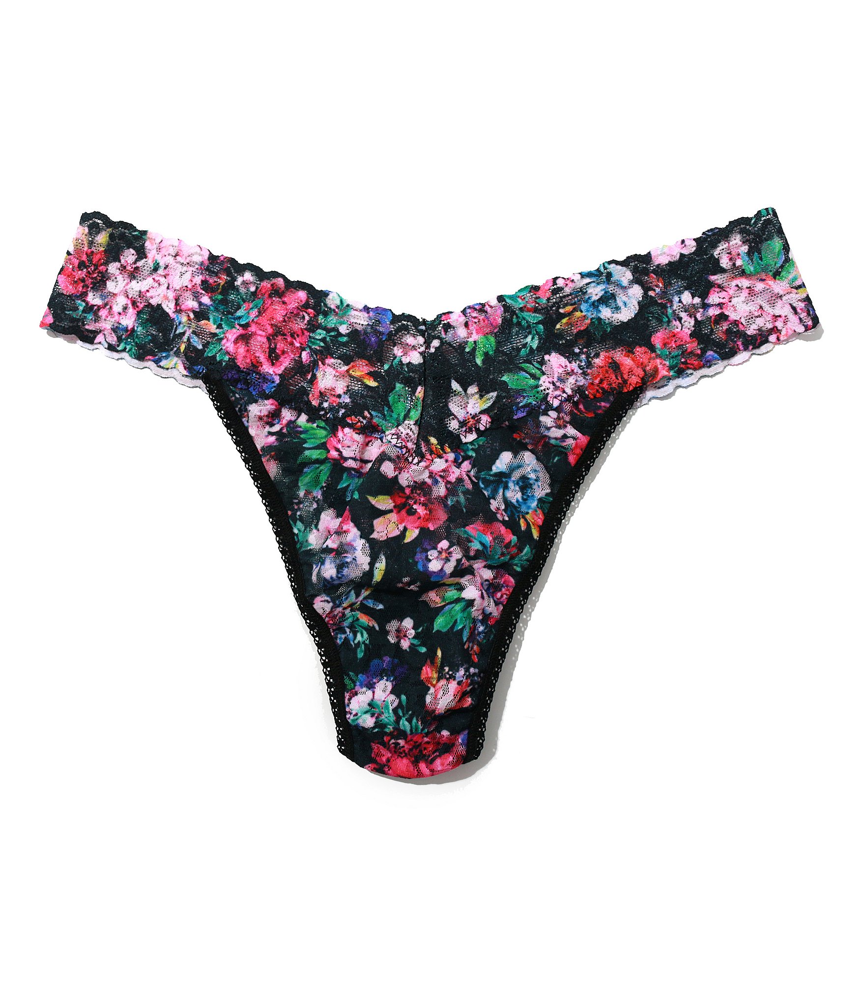 Hanky Panky Floral Printed Original Rise Lace Thong