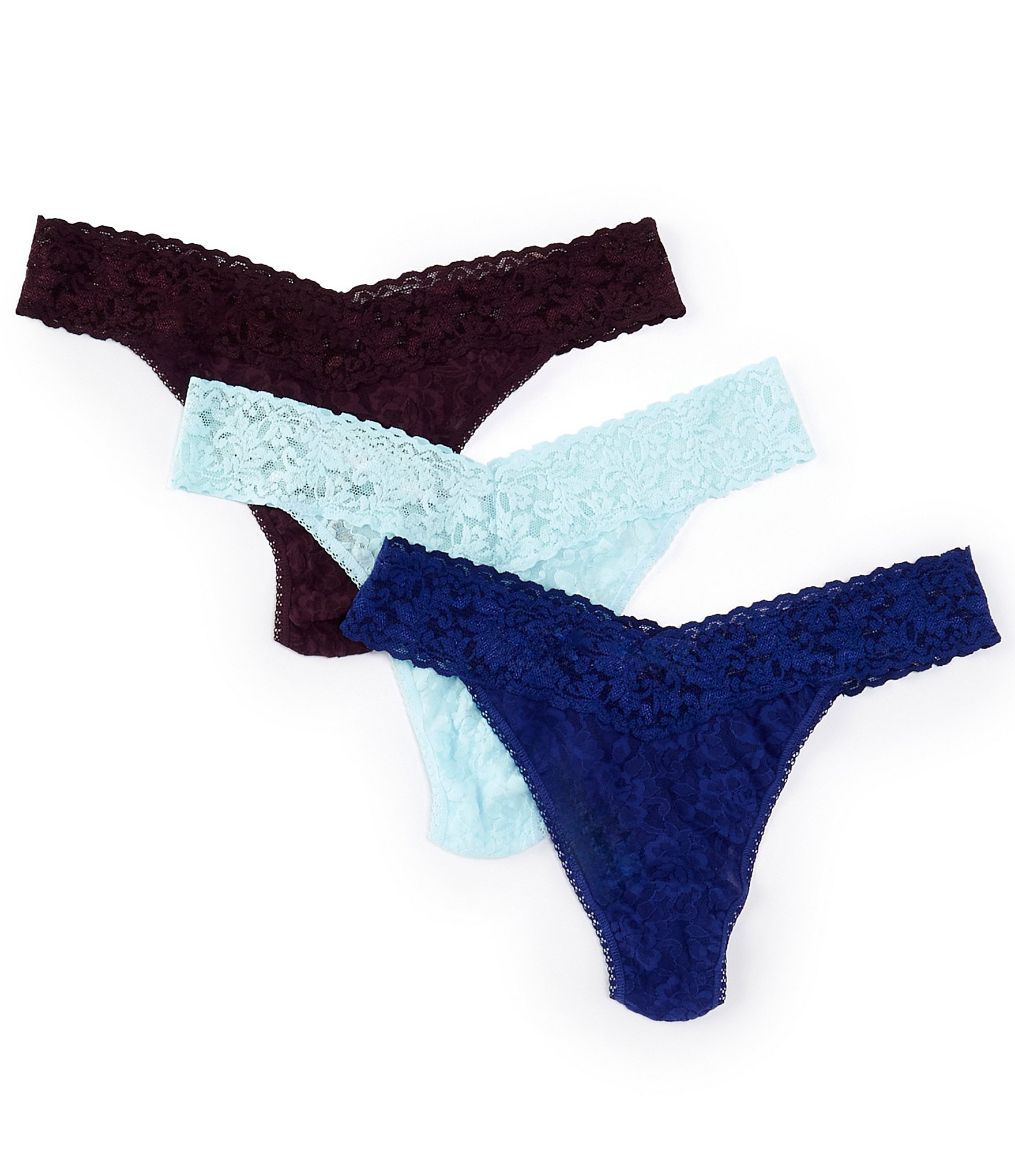 Hanky Panky Original Rise Solid Lace Thongs 3-Pack