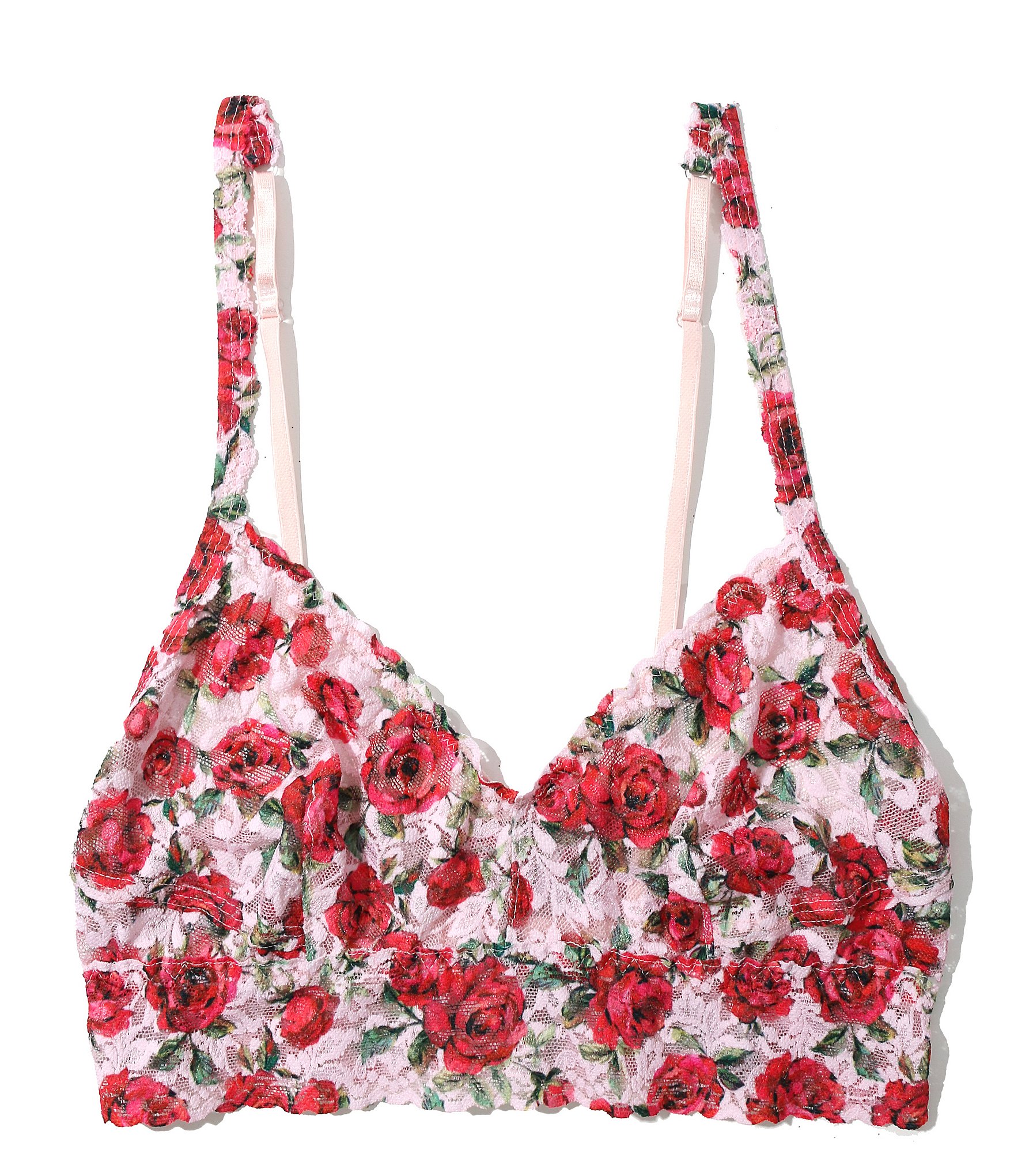 Hanky Panky Printed V-Neck Retro Lace Bralette