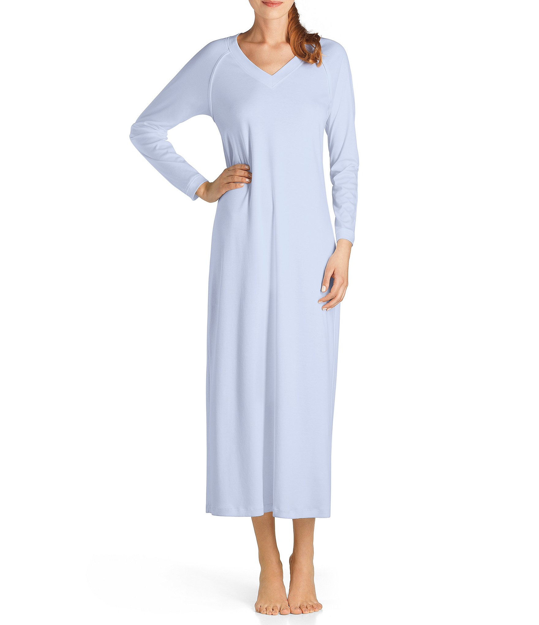 Godsen Womens Cotton Nightgown Long Sleeve Nightshirts
