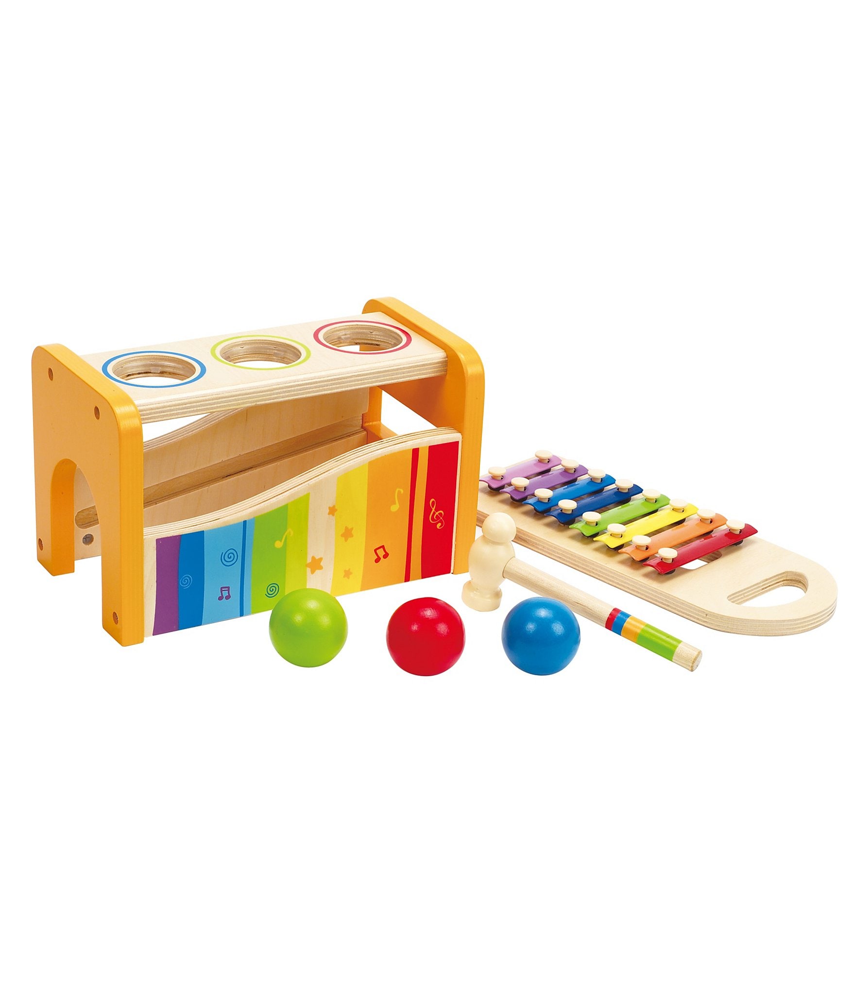 Hape Instrumental Pound And Tap Music Bench Toy