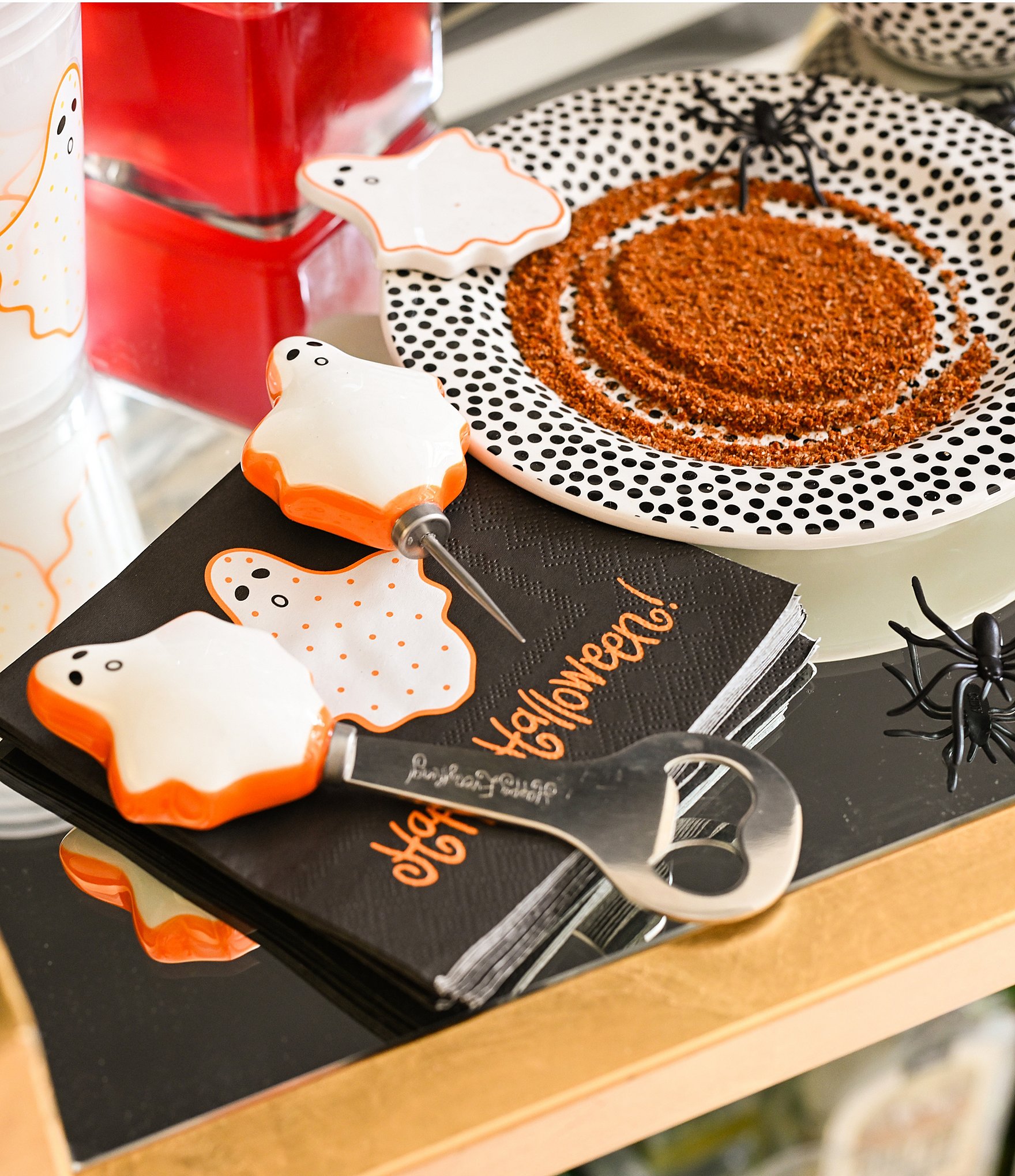 Happy Everything! Halloween Ghost Embellishment Plate, Bowl & Spreader Set