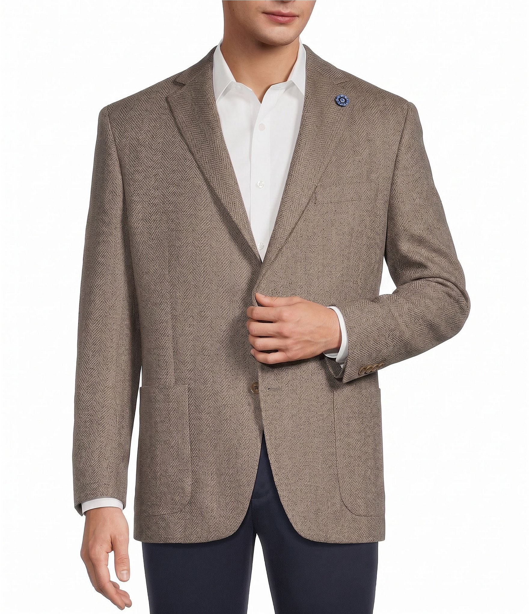 Hart Schaffner Chicago Classic Fit Herringbone Sport Coat